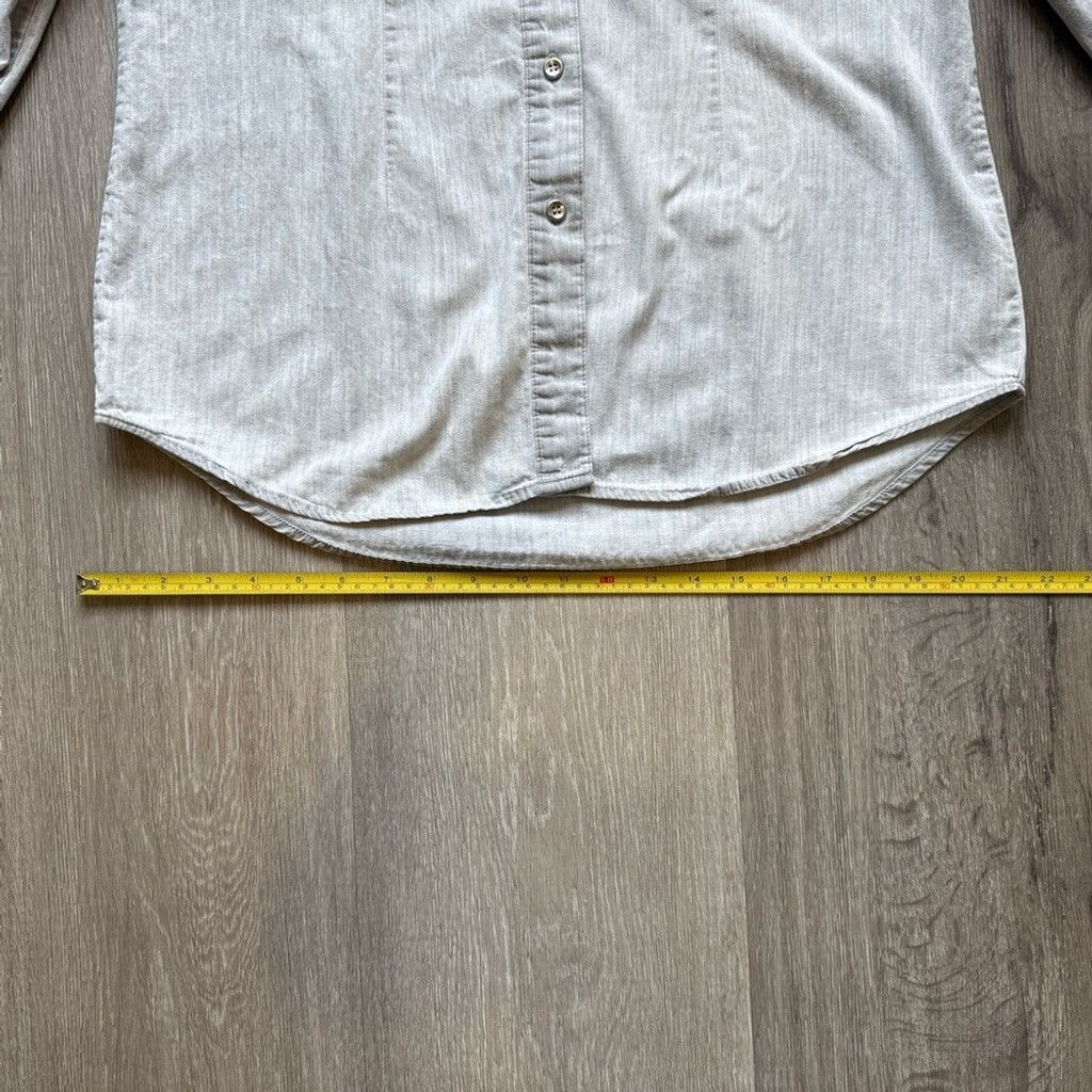 The Unbranded Brand Gray Long-Sleeve Blouse with Pointed Collar Size M / US 6-8 / IT 42-44 - 7 Thumbnail