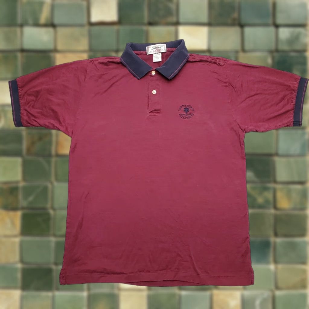 Titleist Titleist Shirt Mens M Red Blue Striped 100% Mercerized Cotton Golf Polo Size US M / EU 48-50 / 2 - 1 Thumbnail