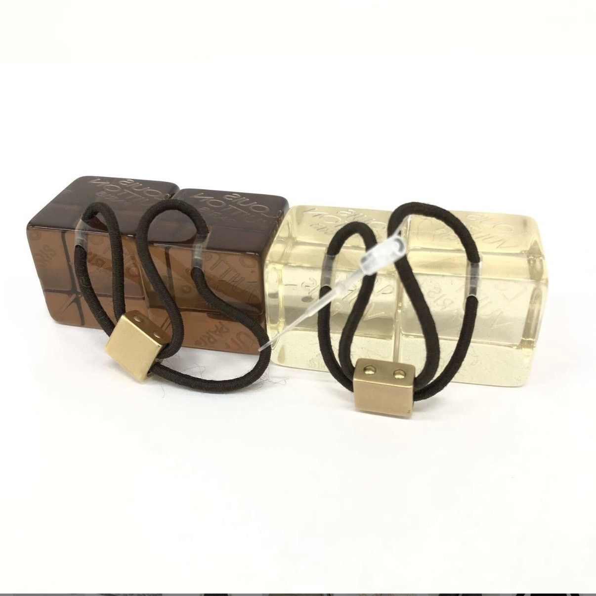 Louis Vuitton Louis Vuitton Hair Cube Set – 2 Pairs Brown & Clear Size ONE SIZE - 2 Thumbnail