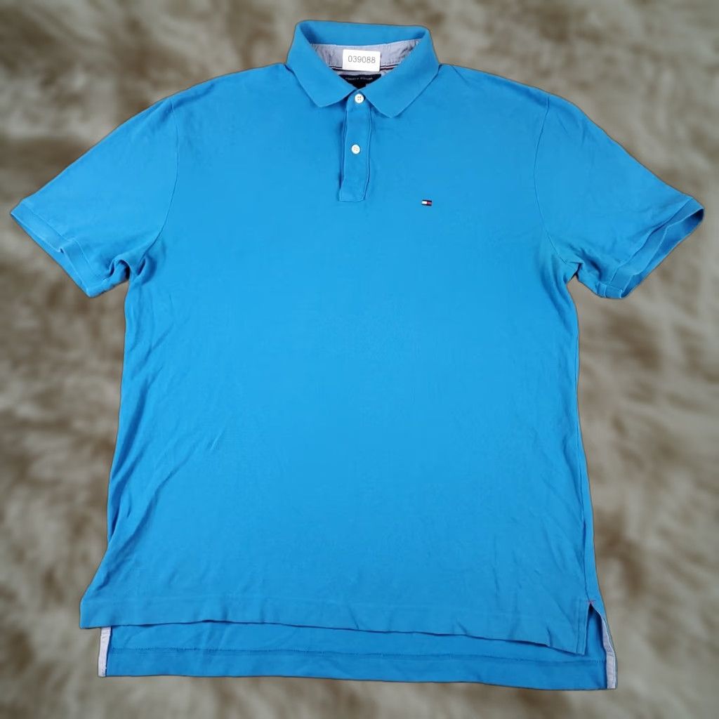 Tommy Hilfiger VINTAGE Tommy Hilfiger Polo Shirt Mens Large Blue Casual Short Sleeve Polo Adult Large Blue Tommy Hilfiger Mens Polo 90s? Size US L / EU 52-54 / 3 - 1 Thumbnail