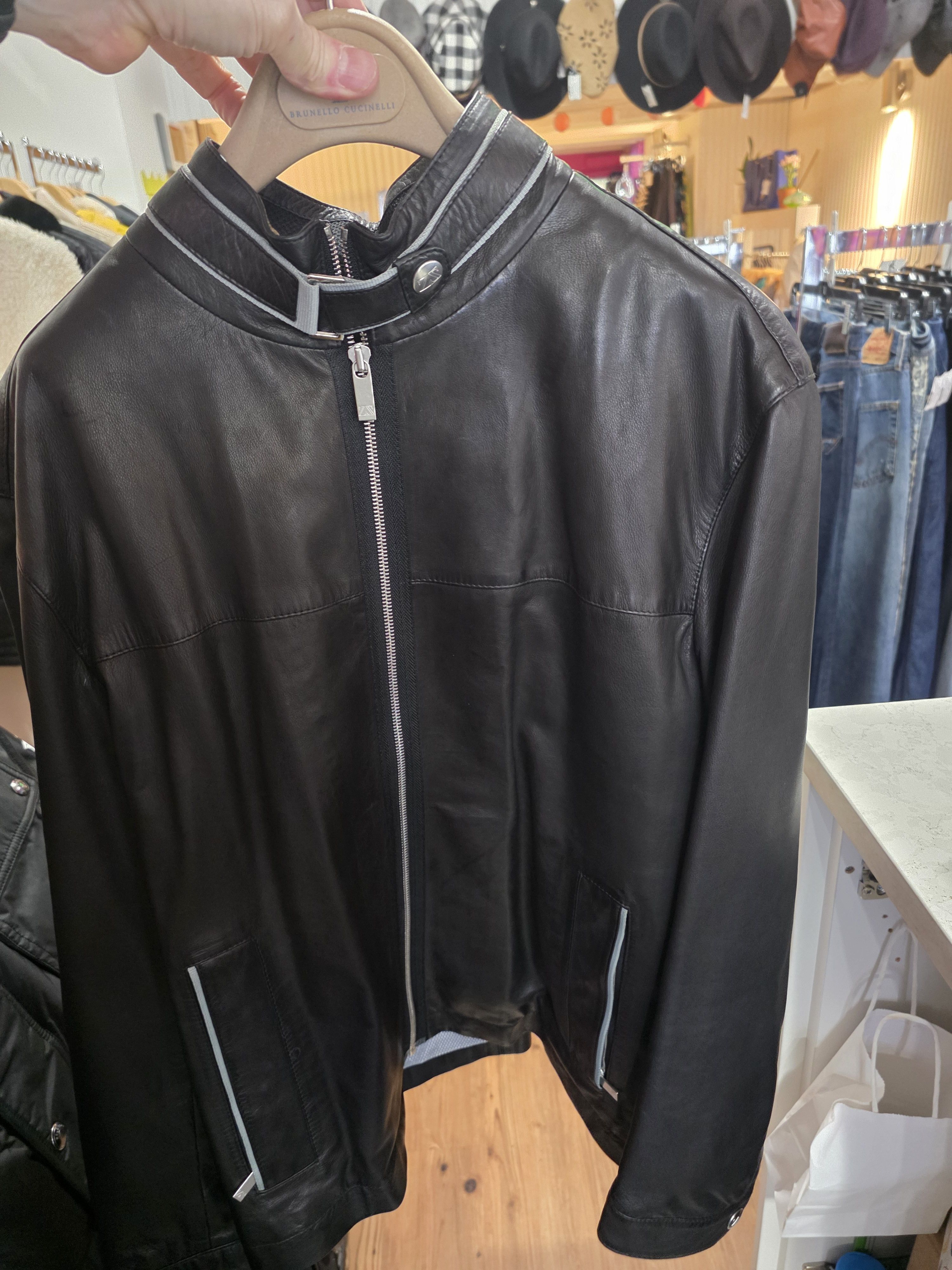 Ermenegildo Zegna ERMENEGILDO ZEGNA LEATHER JACKET Size US M / EU 48-50 / 2 - 1 Thumbnail