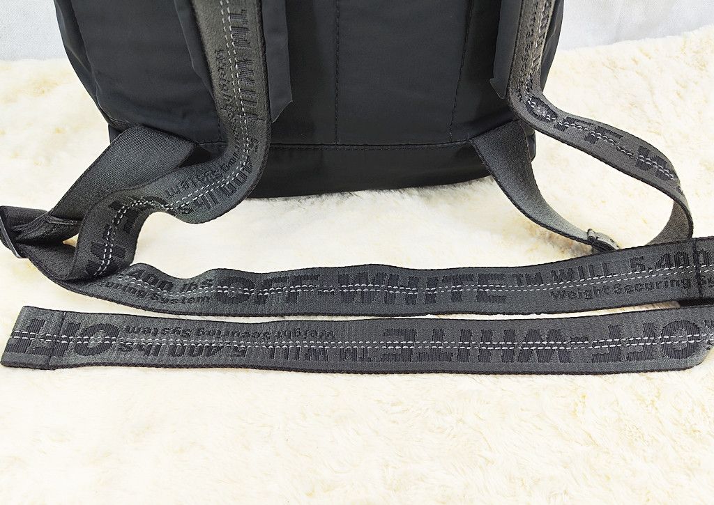 Off-White OFF WHITE distressed illusion logo black backpack Size ONE SIZE - 13 Thumbnail
