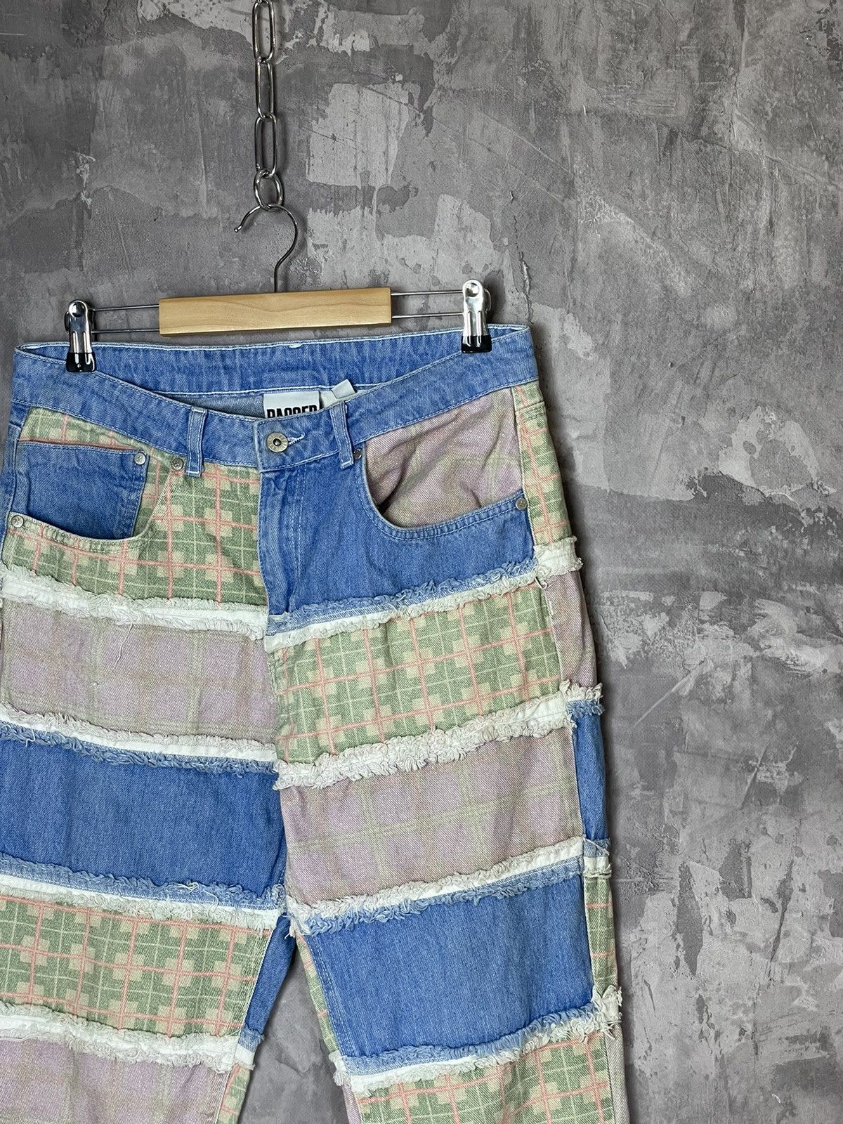 Japanese Brand Ragged Denim Y2K Distressed Style Knitted Denim Jeans Size 32" / US 10 / IT 46 - 5 Thumbnail