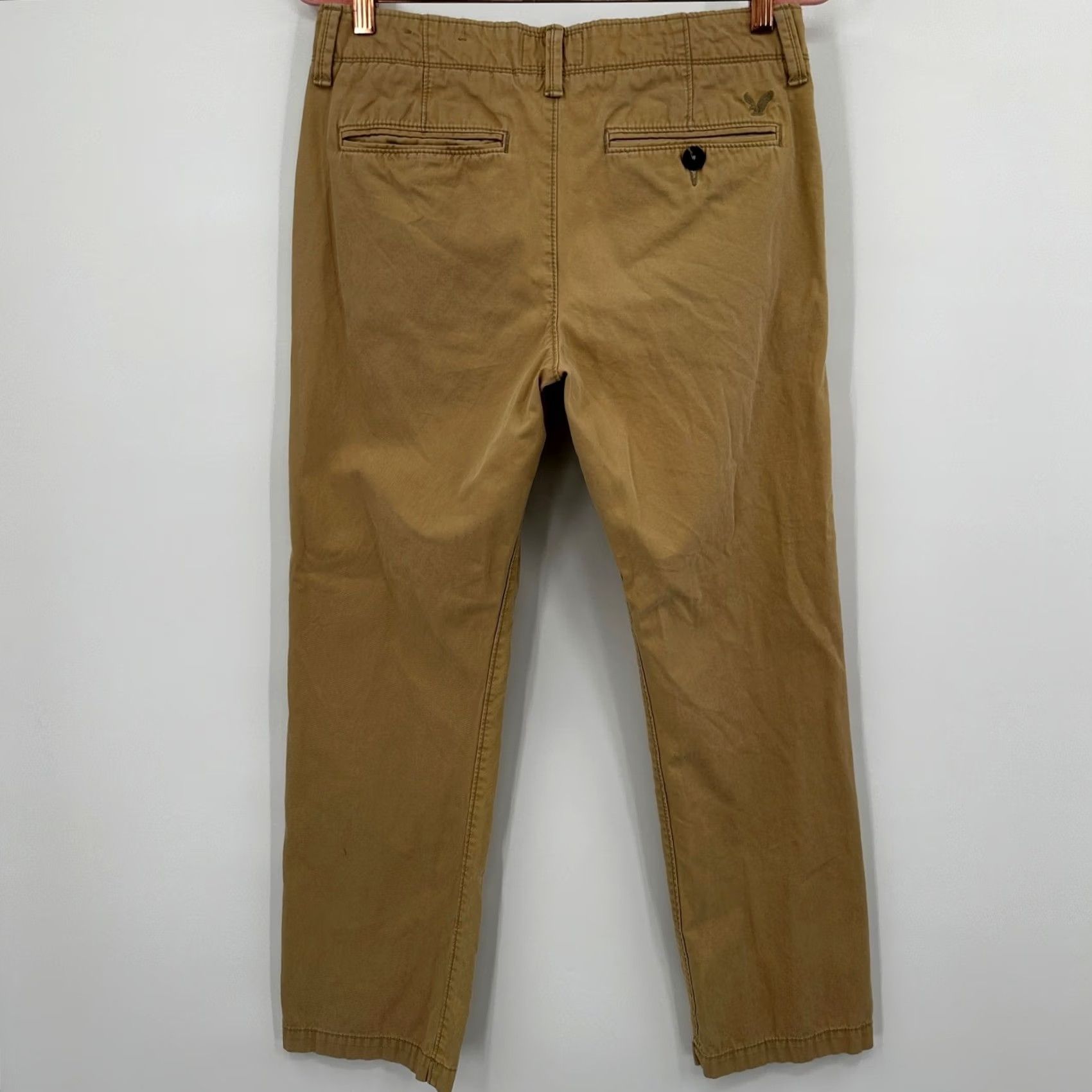 American Eagle Outfitters American Eagle Chino Pants Mens 30x30 Original Straight Cotton Khaki Tan Preppy Size US 30 / EU 46 - 5 Thumbnail