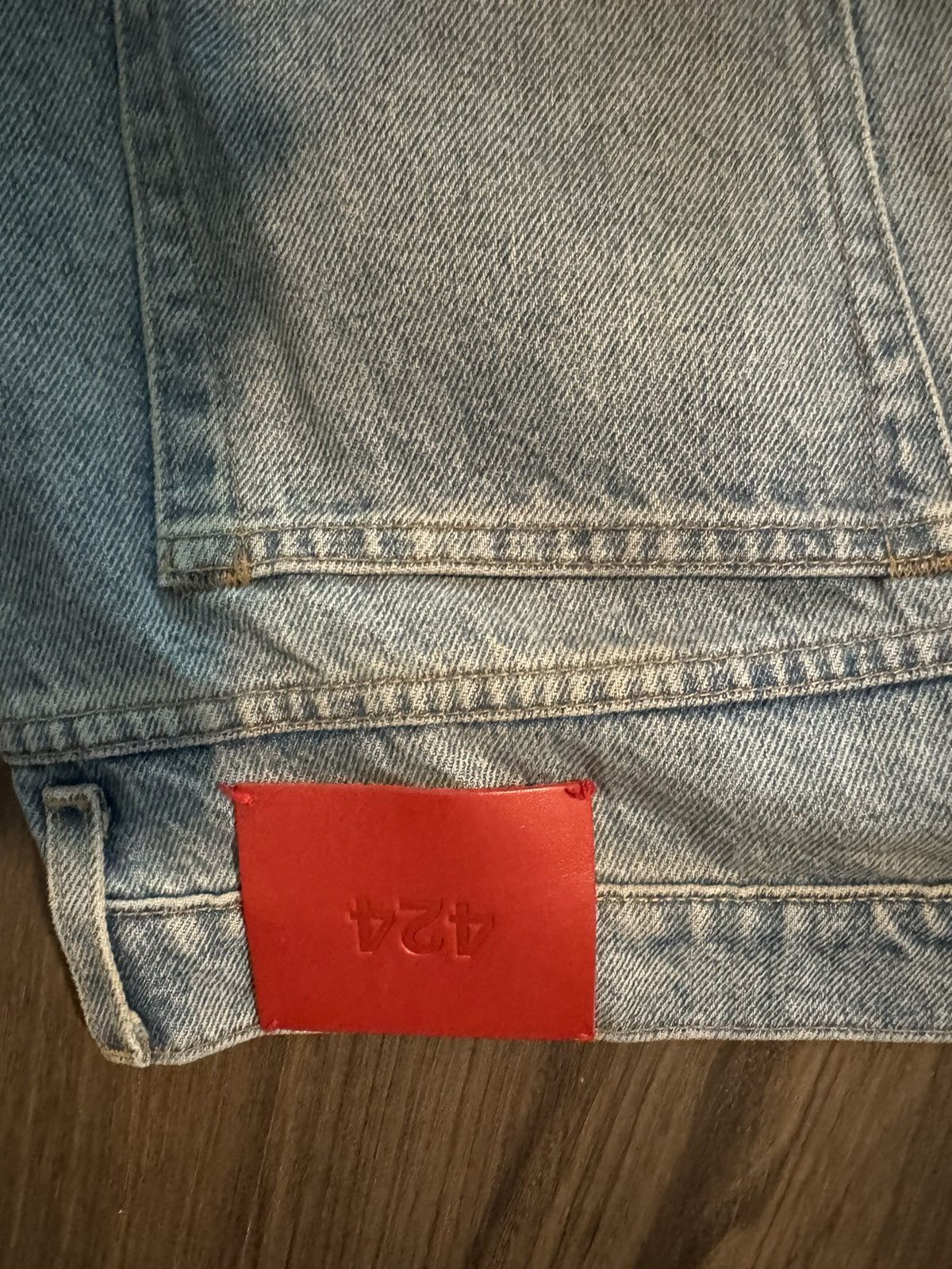424 424 On Fairfax 2016 Distressed Jeans Denim Wash Men's 36x32 Size US 36 / EU 52 - 3 Thumbnail