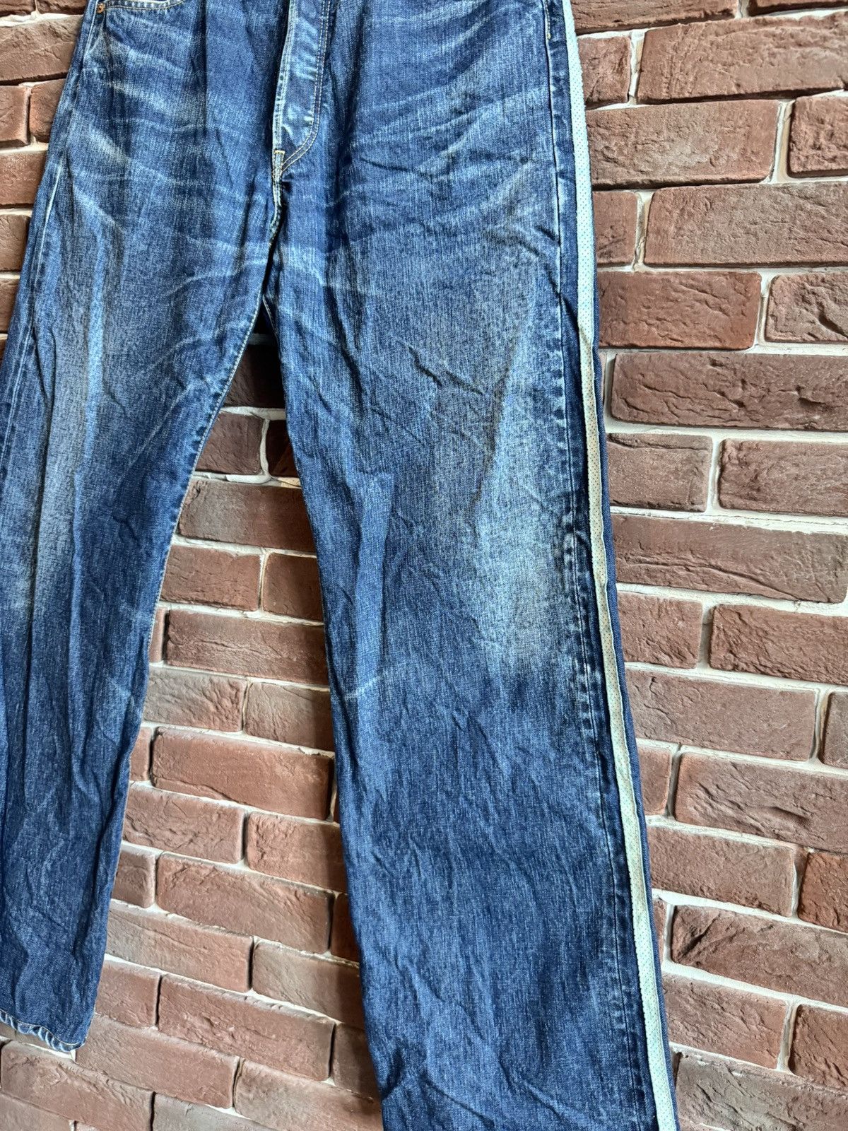 Y-3 Y-3 'SS/2004' RUNWAY 3-Stripe LOGO Blue Denim JEANS Sz 34 Size US 34 / EU 50 - 7 Thumbnail