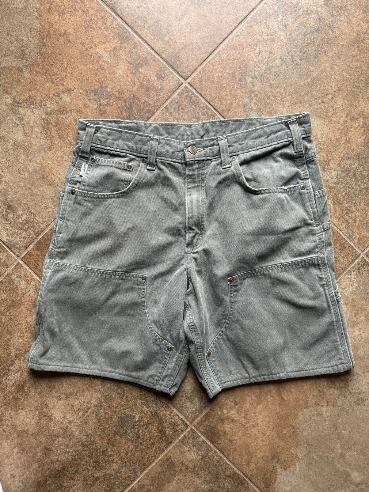 image of 90’S Carhartt Double Knee Moss Sage Green Carpenters, Men's (Size 32)