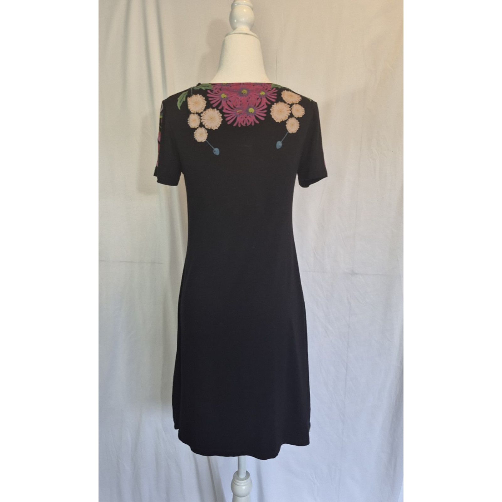 Desigual Desigual Womens Painted Multicolor Tropical Floral Dress XS Size XS / US 0-2 / IT 36-38 - 3 Thumbnail