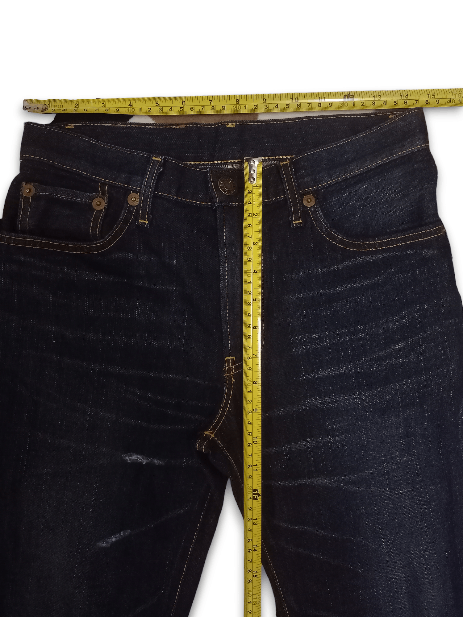Edwin × Japanese Brand Vintage Japanese Edwin 502 Washed Blue Distressed Jeans Size US 29 - 9 Thumbnail