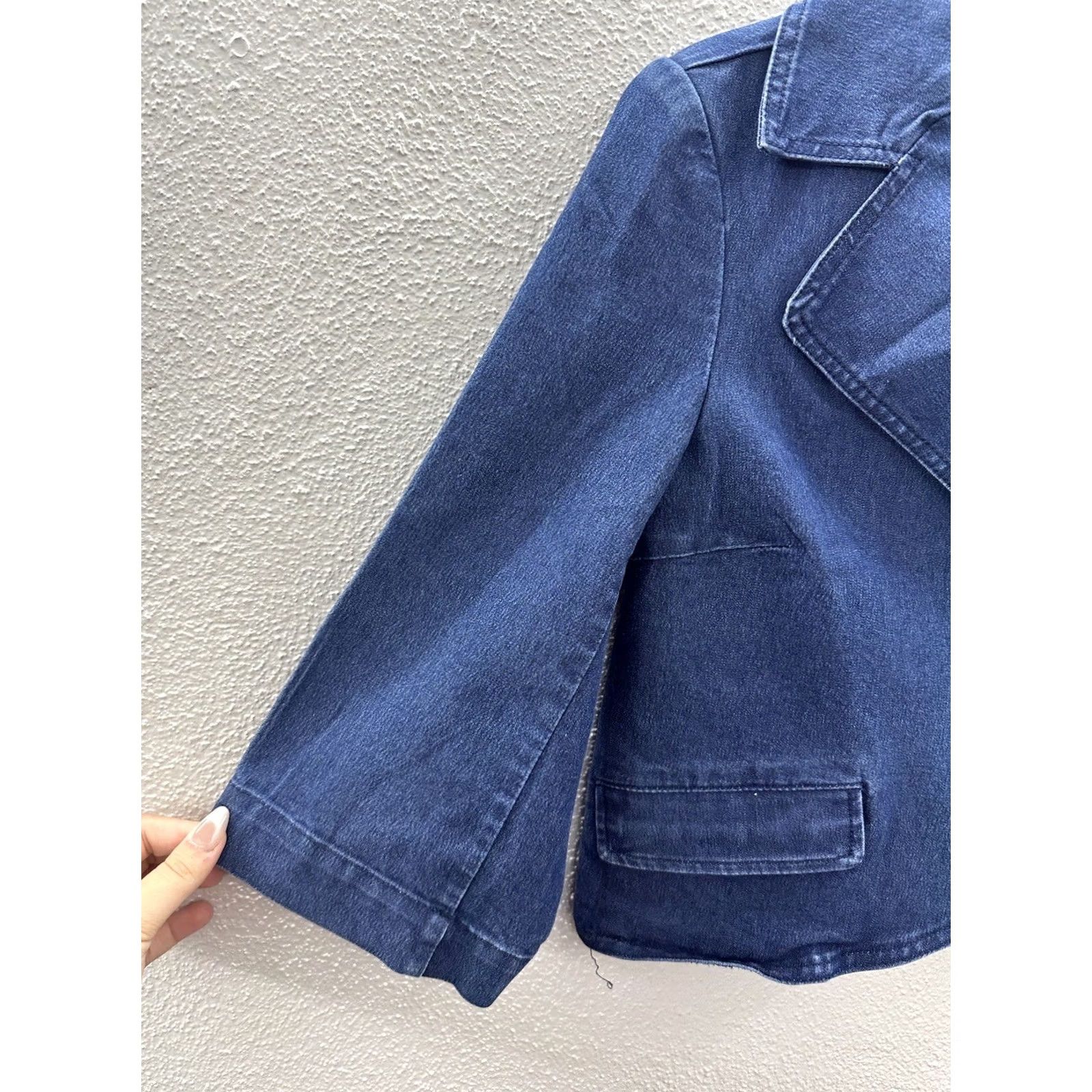 Pierre Cardin Pierre Cardin Jacket Size Small Blue Denim Womens Long Sleeve Single Button Up Size S / US 4 / IT 40 - 3 Thumbnail
