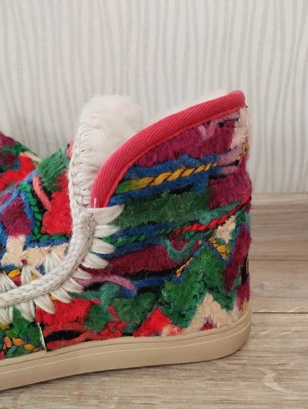 Mou Mou Eskimo sneaker wool ethnic multicolor boots size 38 Size US 8 / IT 38 - 3 Thumbnail