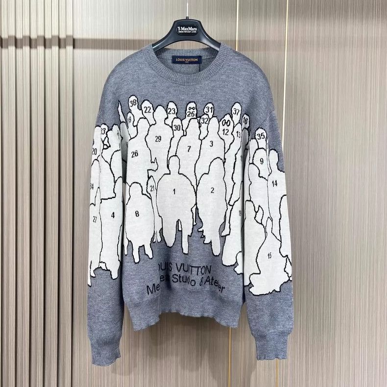 louis vuitton graphic knit sweater for men-dmc
