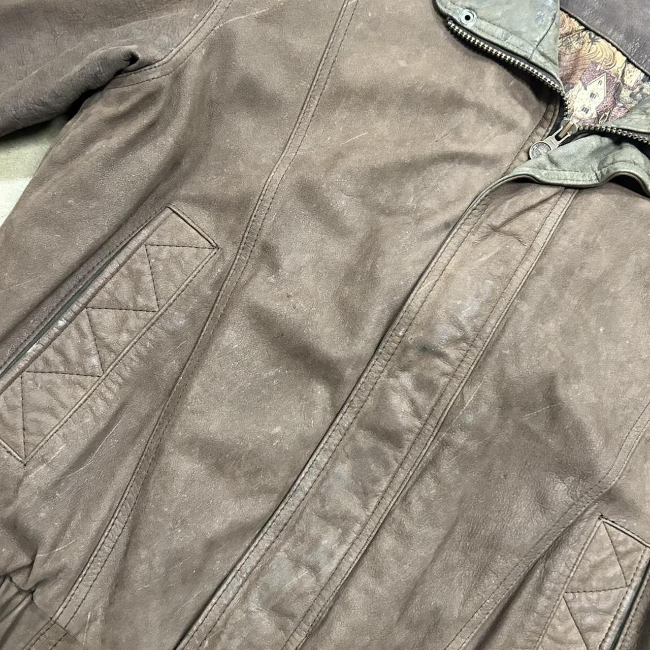 Other Men's Brown Leather Jacket w/ Crazy Lining Size US M / EU 48-50 / 2 - 5 Thumbnail