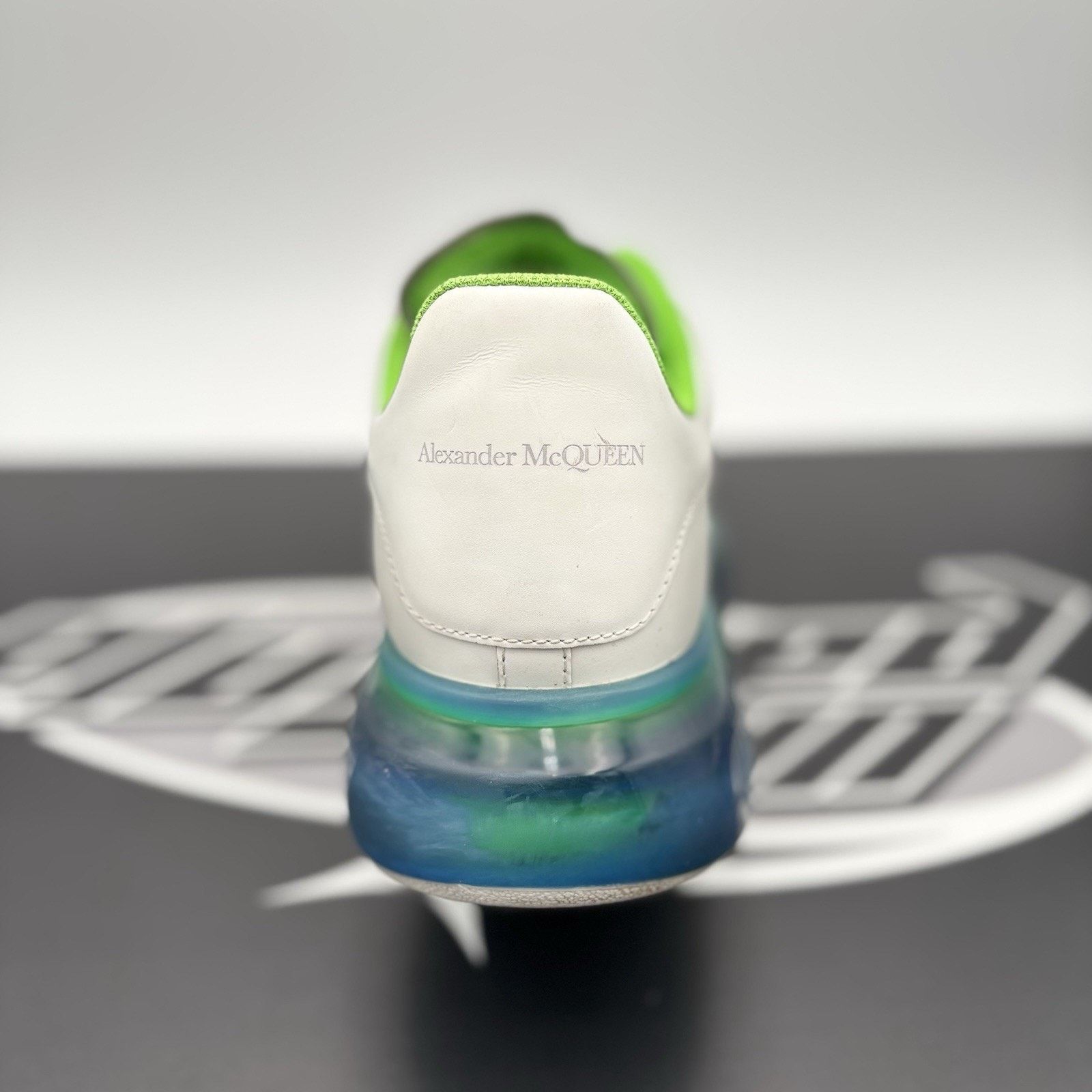 Alexander McQueen Alexander McQueen ' Transparent Sole White, Lime ' Size US 12 / EU 45 - 3 Thumbnail