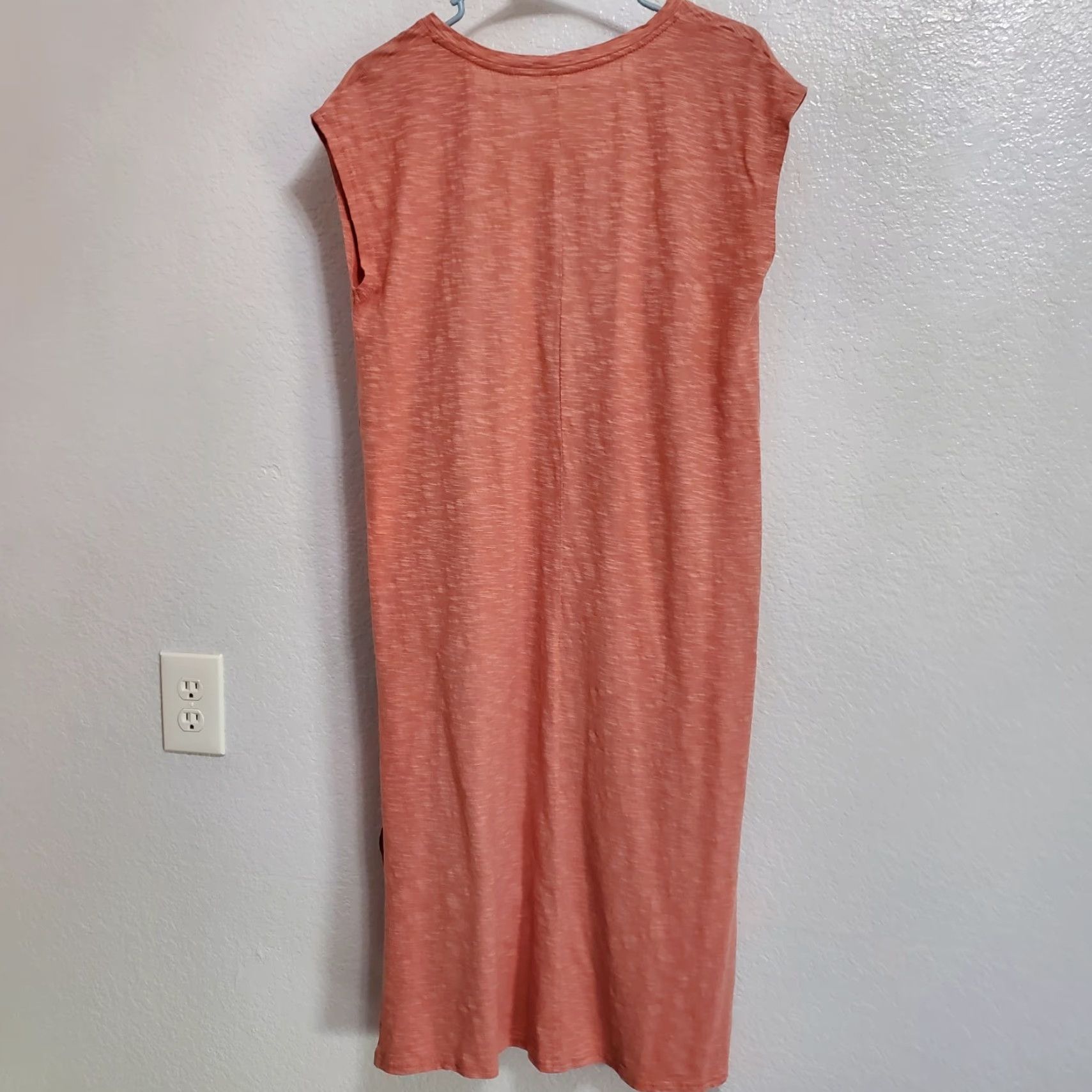 Vintage VINTAGE Garnet Hill Dress Women L Dusty Pink V Neck Sleeveless Midi Coastal Minimalist Dress Ladies L Pink Coastal Minimalist Craftsmanship Size L / US 10 / IT 46 - 2 Thumbnail