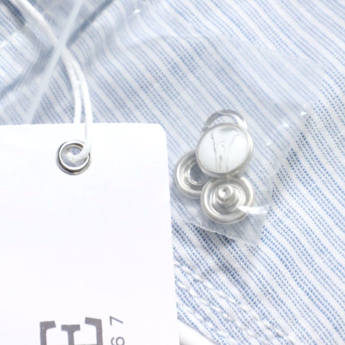 Vintage Buckle Shirt Blue Men's XL Pearl Snap Striped Long Sleeve Cotton Blend Size US XL / EU 56 / 4 - 6 Thumbnail