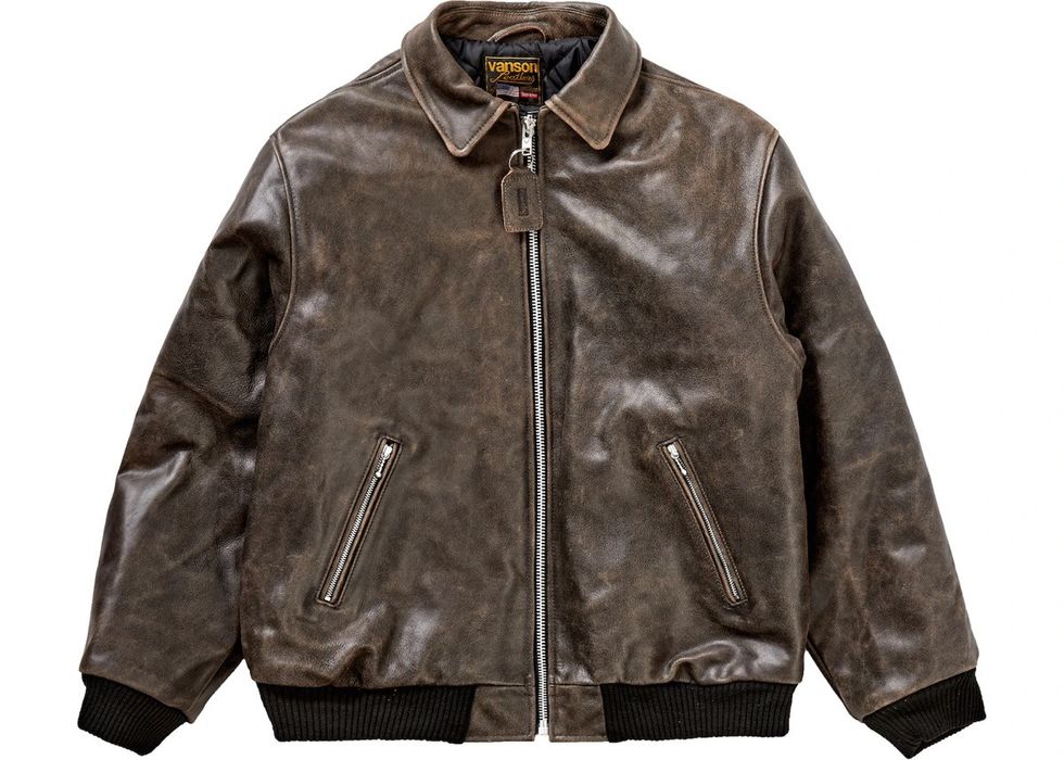 Supreme vanson best sale leather jacket retail