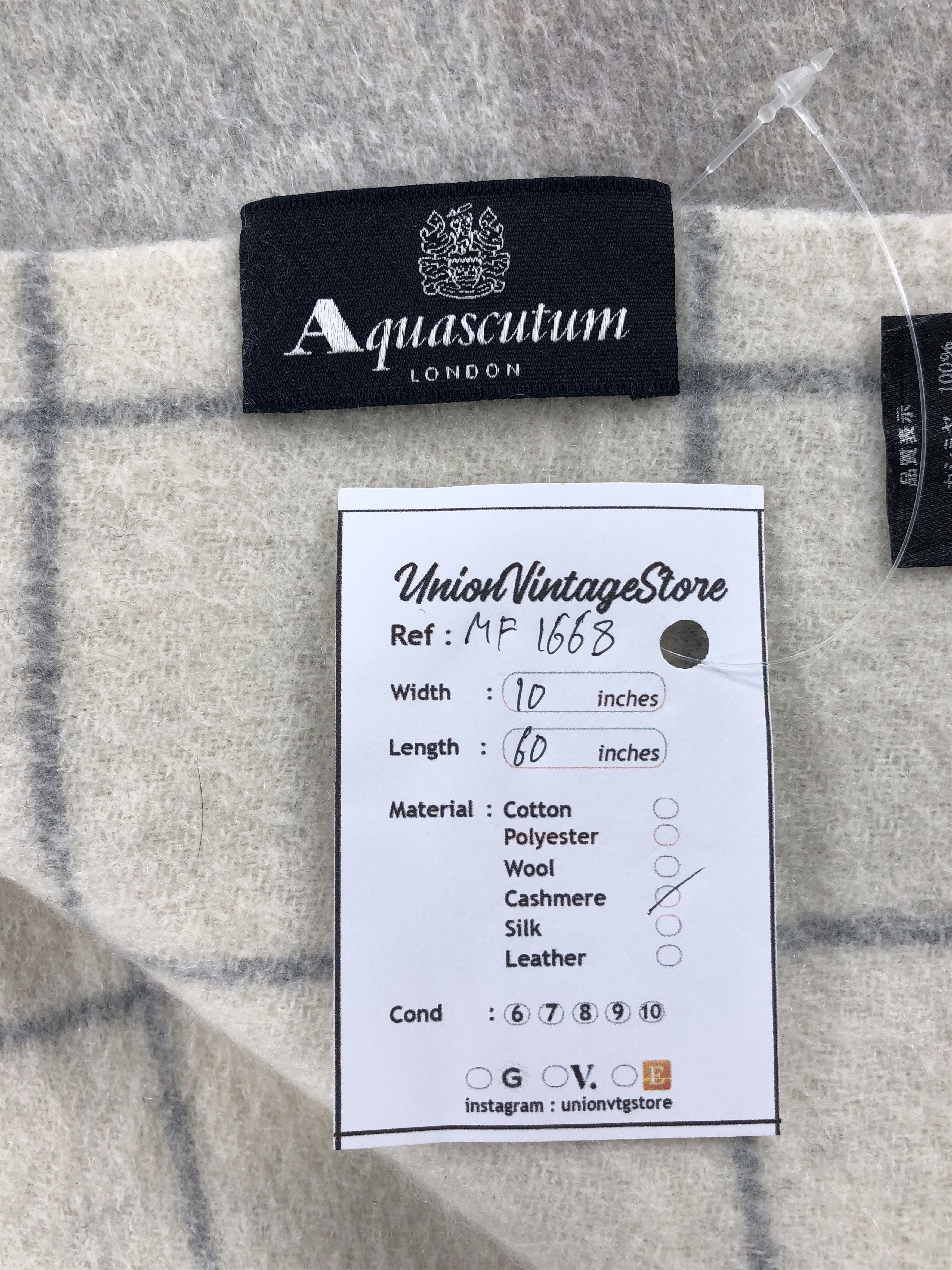 Aquascutum Vintage Aquascutum Scarf/Muffler/Neckwear MF1668 Size ONE SIZE - 6 Thumbnail