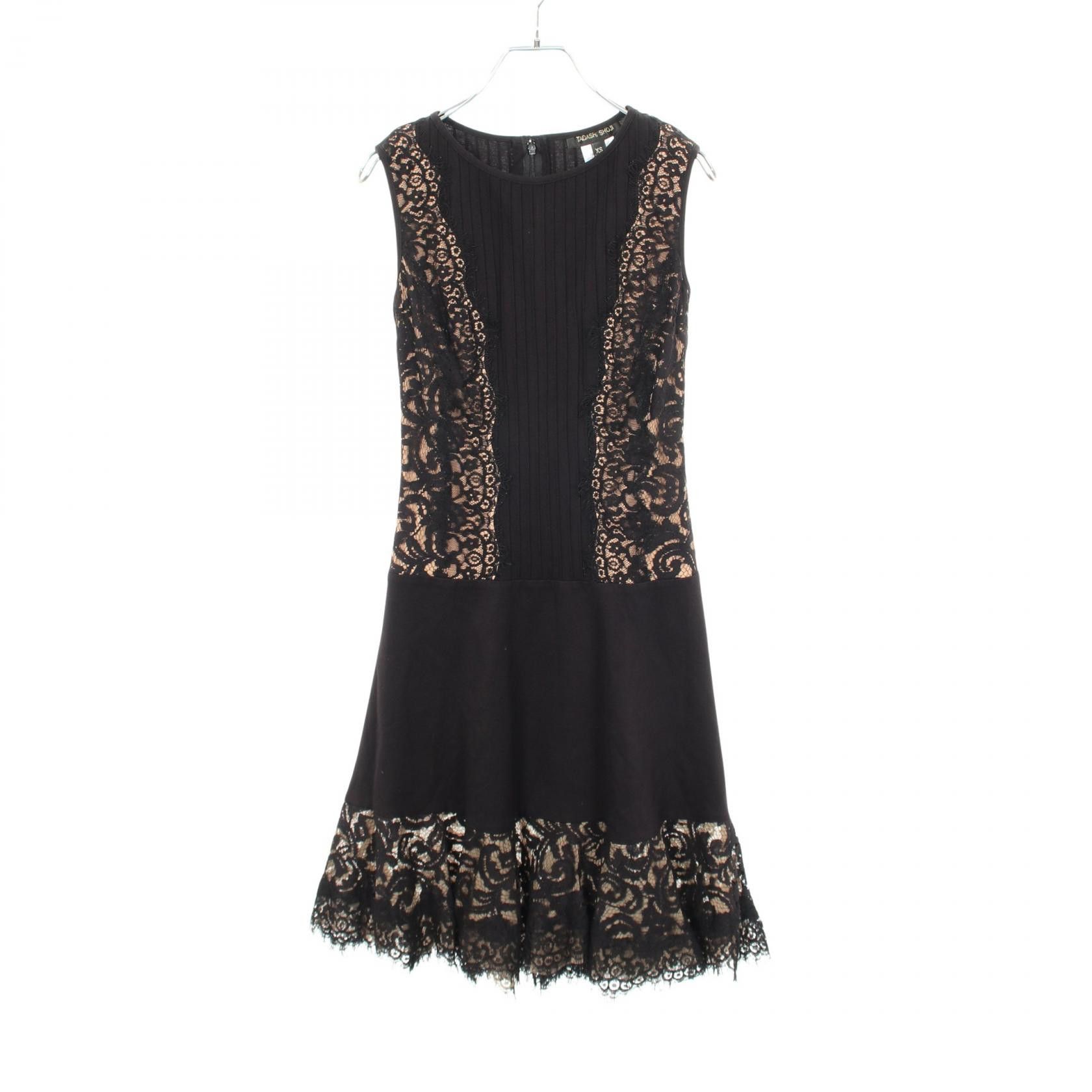 Other Other Tadashi Shoji Pintuck Jersey Lace Panel Dress Textile Dresses 6L1300M DUTY FREE for USA Size ONE SIZE - 1 Thumbnail