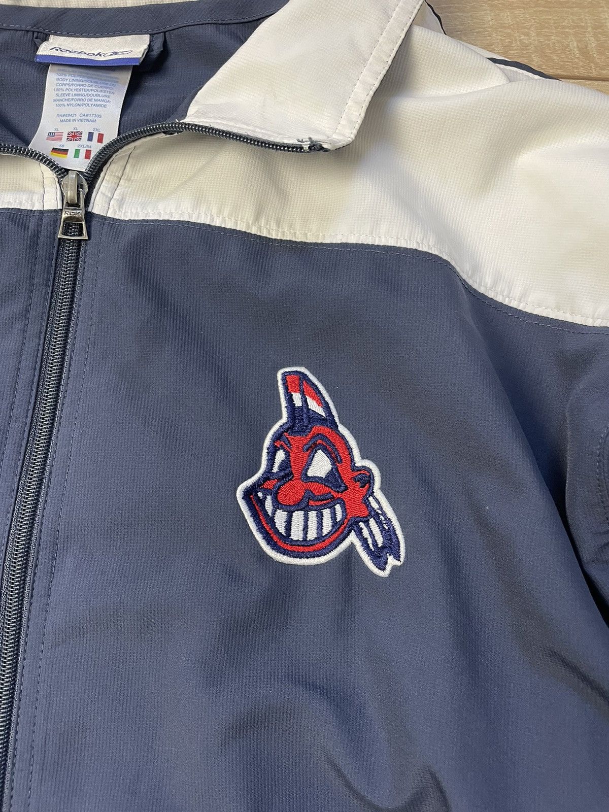 Reebok Vintage Cleveland Indians jacket Reebok full zip Size US XL / EU 56 / 4 - 4 Thumbnail