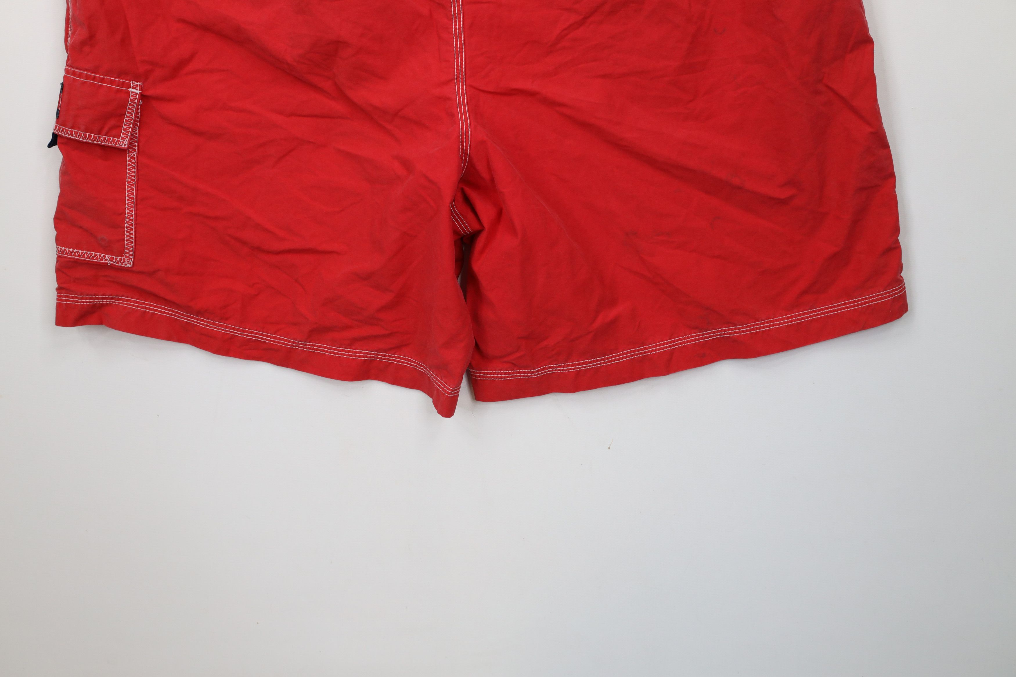 Tommy Hilfiger × Vintage Vintage 90s Tommy Hilfiger Big Logo Lined Shorts Swim Trunks Size US 36 / EU 52 - 11 Thumbnail