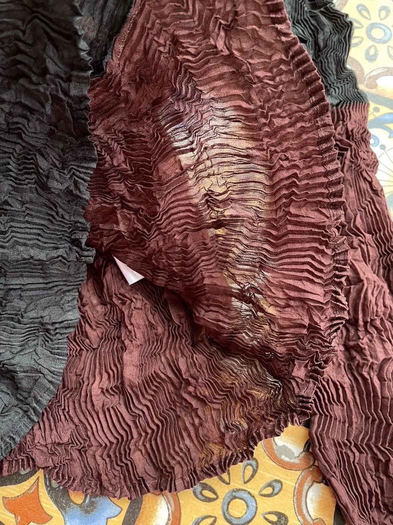 Issey Miyake Issey Miyake Long-sleeved top with brown and black main co Size L / US 10 / IT 46 - 3 Thumbnail