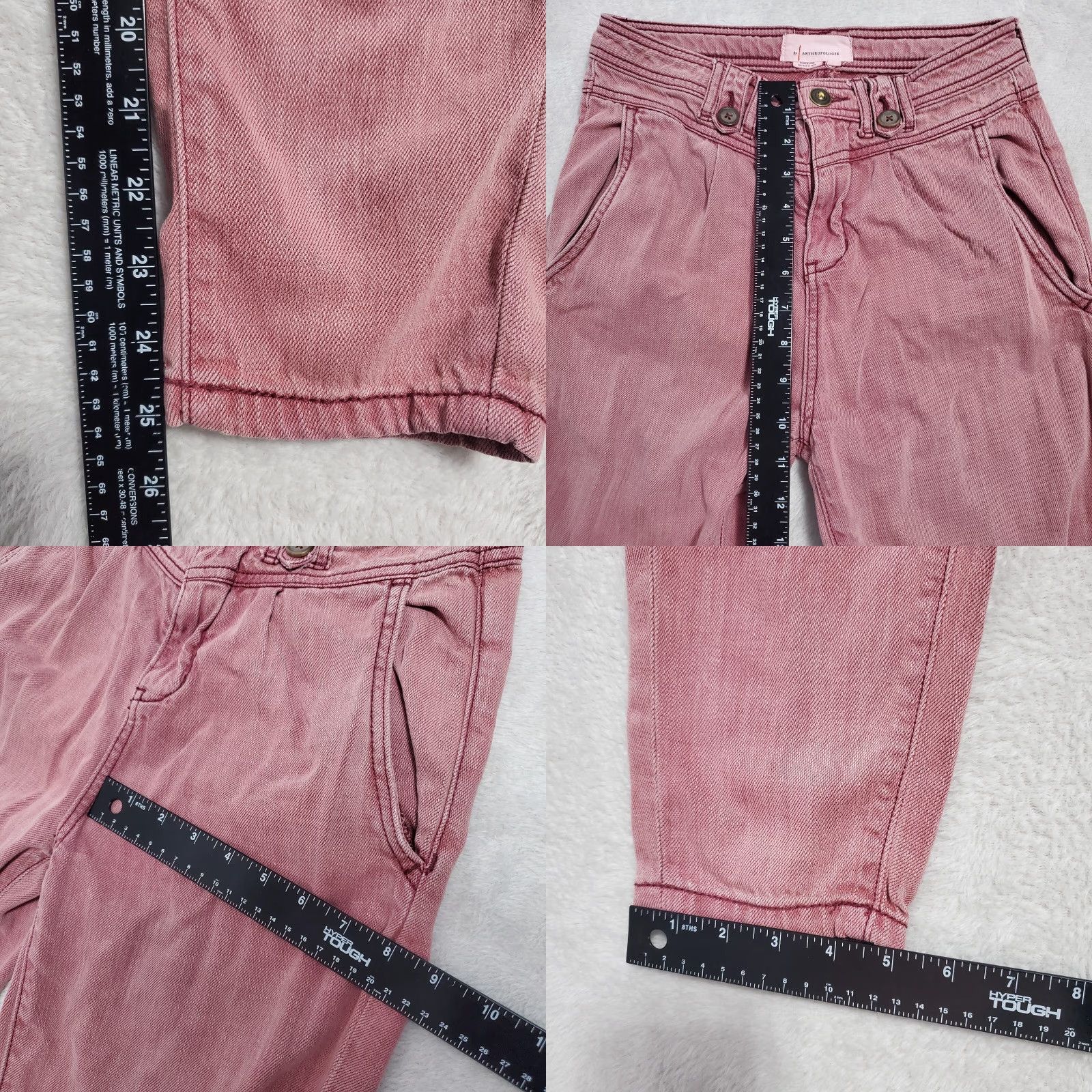 Anthropologie VINTAGE By Anthropologie Pants Womens 25 Raspberry Red High Rise Tapered OB1123915 Size 42" / US 20 - 8 Thumbnail