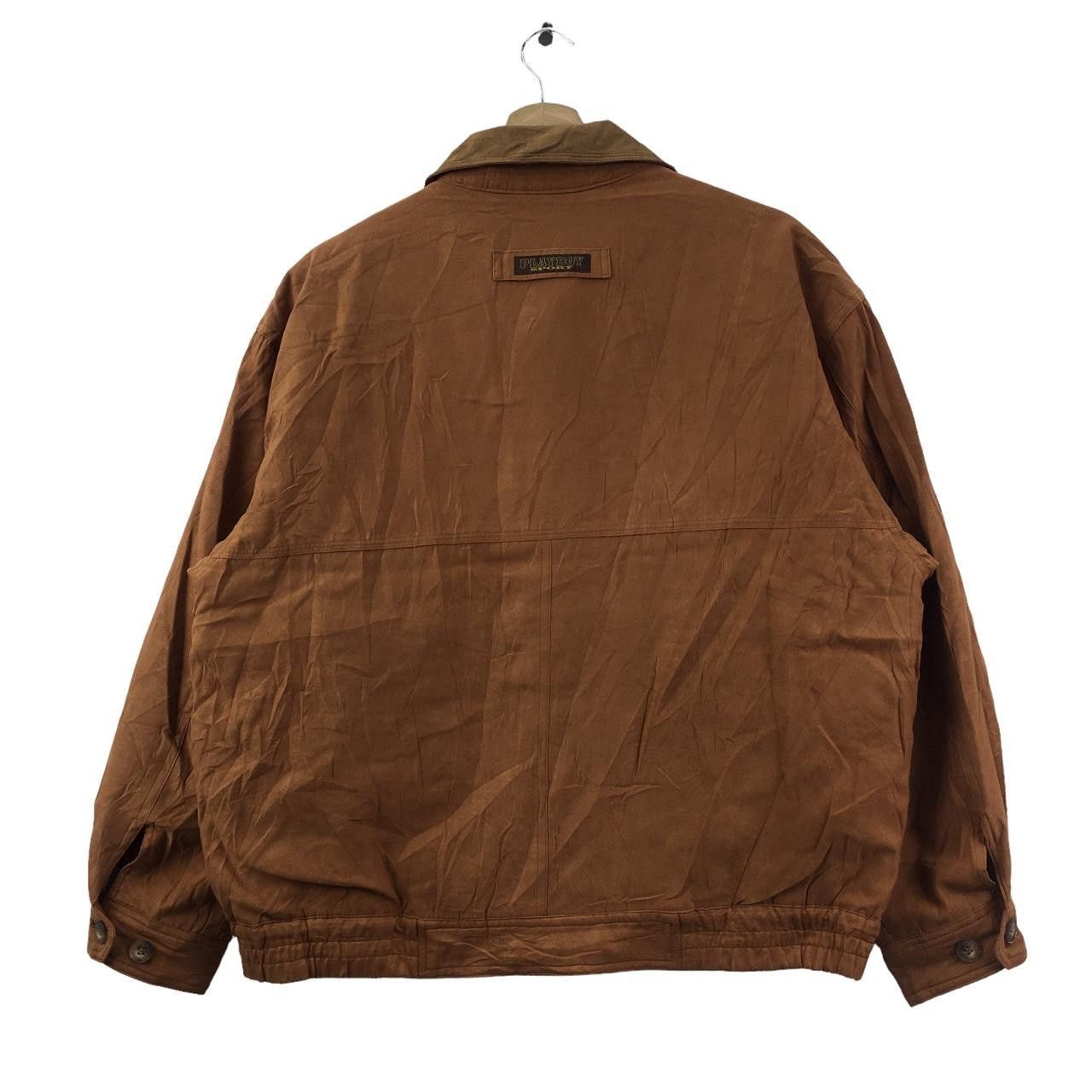 Vintage Vtg PLAYBOY COLLECTION SPORT Brown Bomber Jacket Size XL / US 12-14 / IT 48-50 - 4 Thumbnail