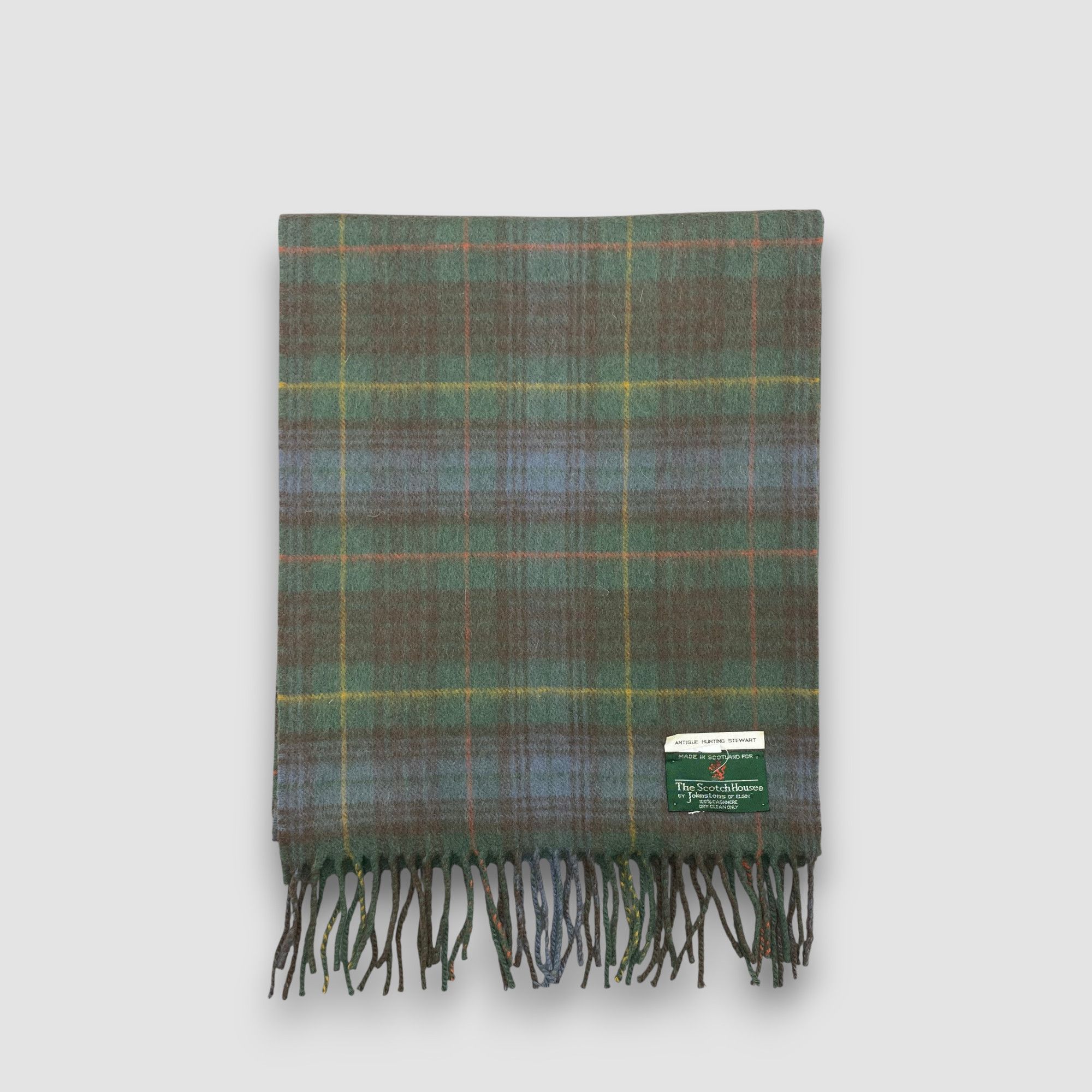 Johnstons Of Elgin Vintage Johnstons of Elgin Scarf Muffler Wool Plaid Scarves Size ONE SIZE - 2 Thumbnail