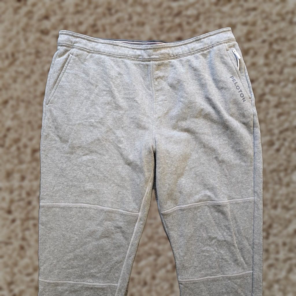 Vintage Peloton Sweatpants Mens XL Gray Joggers Lounge Athletic Casual Tapered Inseam 28 in Pockets Elastic Waist Activewear Athleisure Sports Statement Size US 36 / EU 52 - 1 Thumbnail