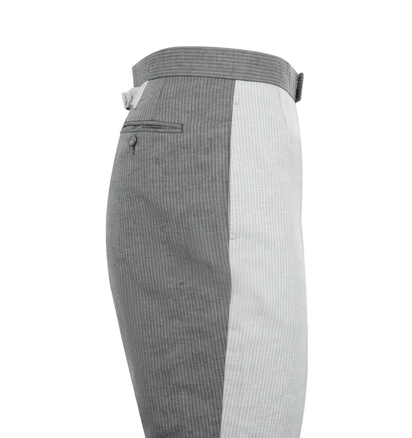 Thom Browne o1h1sh11225 Tonal University Stripe Trouser in Light Grey Size US 36 / EU 52 - 3 Thumbnail