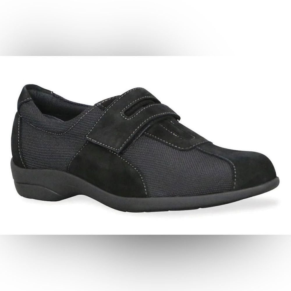 MONROW Munro Joliet black fabric/suede strap sneakers. Shock absor Size US 9 / IT 39 - 2 Thumbnail