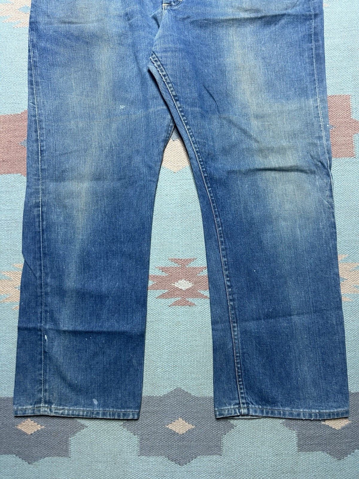 Vintage Vtg 1960s Lee riders jeans faded half selvedge jerky 44x29 Size US 44 / EU 60 - 2 Thumbnail