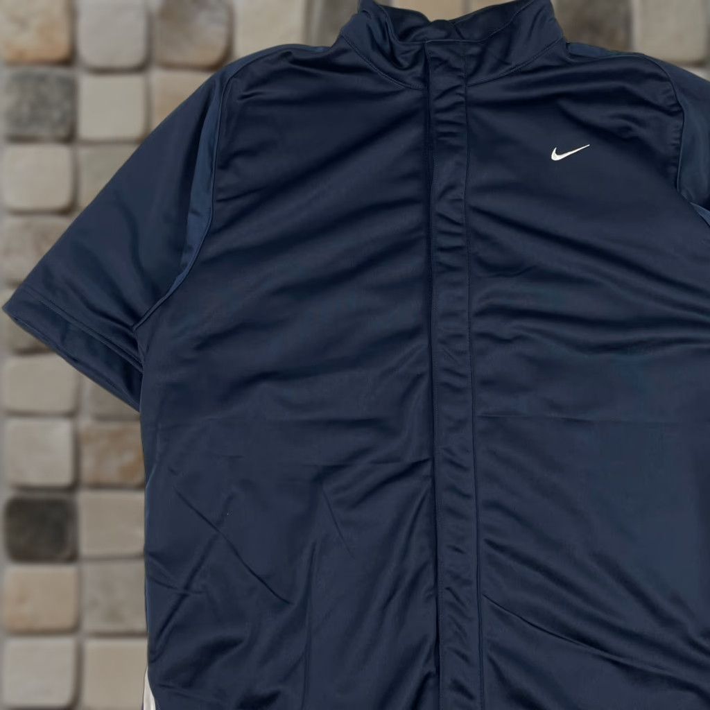 Nike VINTAGE Nike Jacket Mens XL Blue Snap Baggy Warm Up Basketball Y2K Spring Fall Winter Size US XL / EU 56 / 4 - 1 Thumbnail