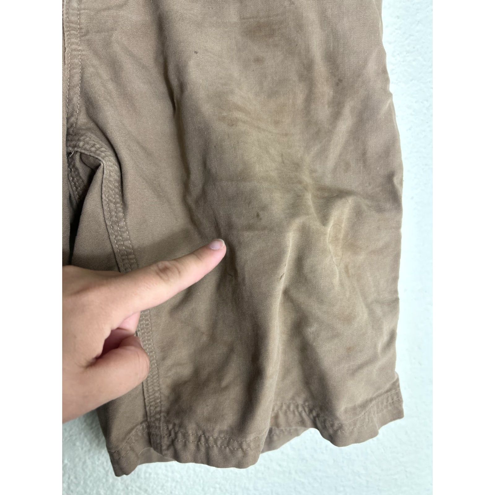 Carhartt Carhartt Shorts Mens 32x10 Khaki Beig Beige Regular Cargo Pockets Workwear Casual 32 Mens Clothing Canvas Cotton Flat Front Inseam 10" Size US 32 / EU 48 - 6 Thumbnail