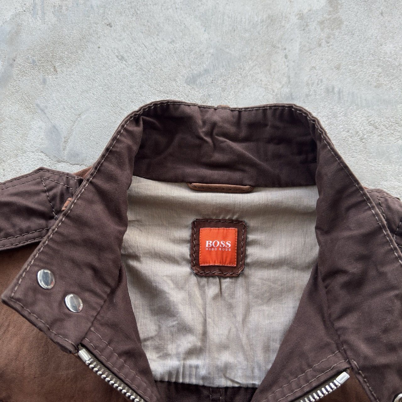 Hugo Boss HUGO BOSS Brown Mixed Suede Field Jacket Belted Pocket Size US M / EU 48-50 / 2 - 7 Thumbnail