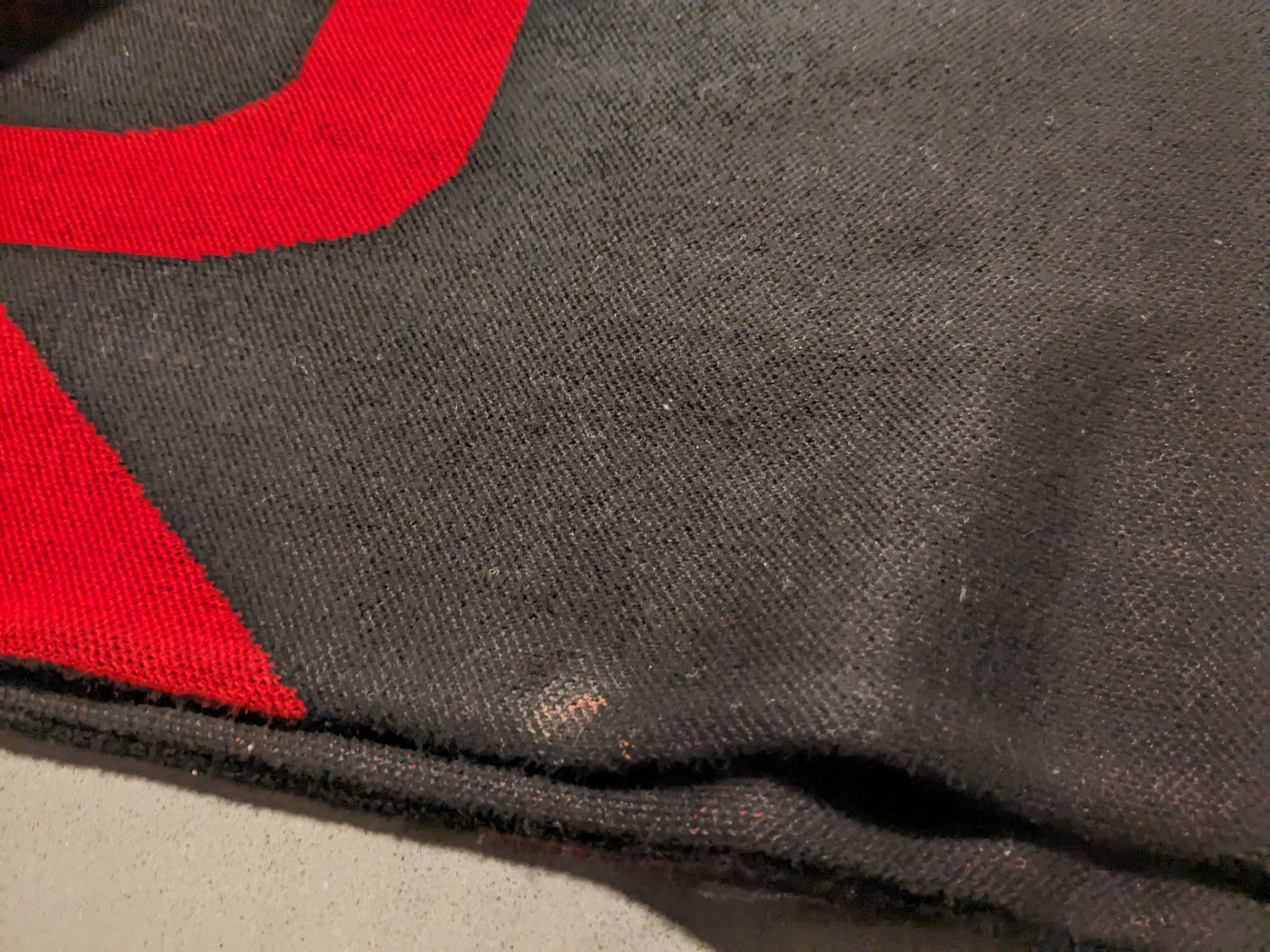 Givenchy Givenchy Scarf Fringe Logo Football Red Black Cotton 74" Size ONE SIZE - 9 Thumbnail