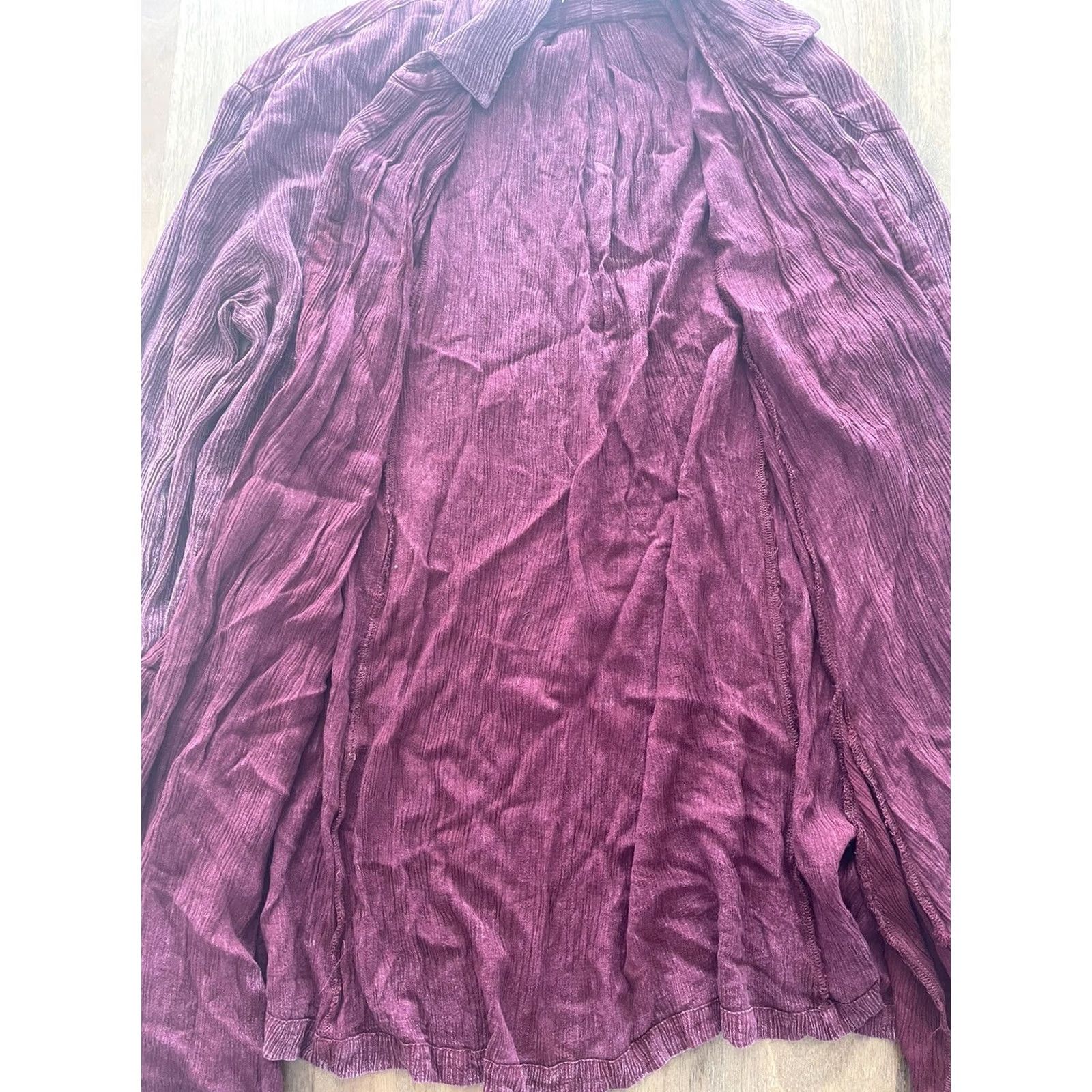 Free People Free People Blouse Tunic Women S Long Sleeve Purple Maroon Boho Beach Size S / US 4 / IT 40 - 4 Thumbnail
