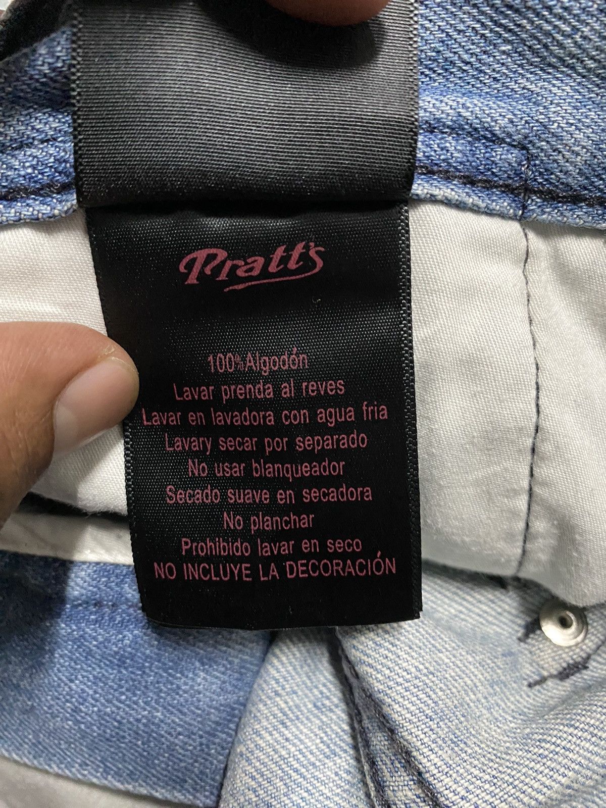 Jean Vintage Pratts Jeans Distressed Wash Blue @act232 Size US 31 - 18 Thumbnail