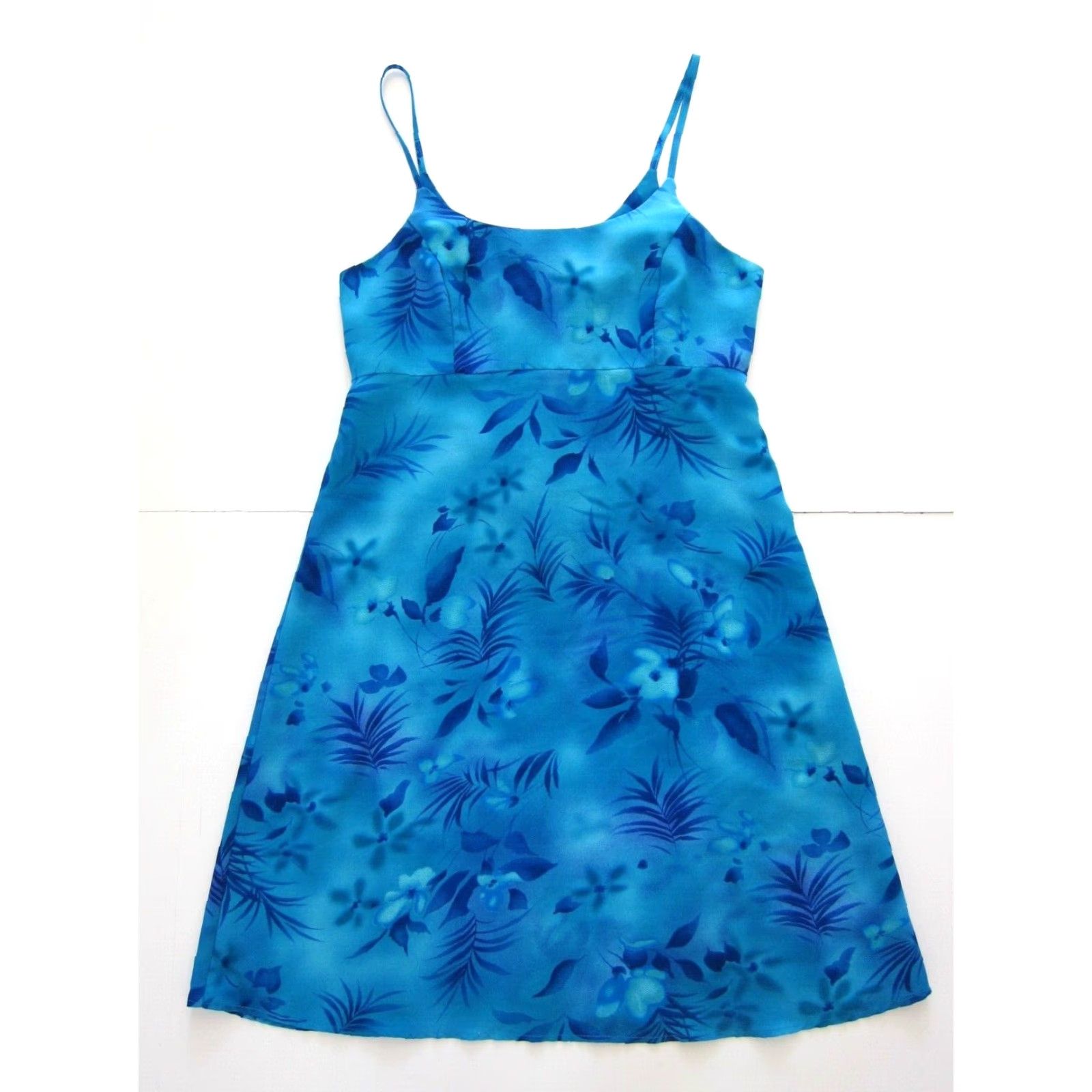 Vintage VINTAGE Connected Apparel Blue Floral Empire Tank Slip Dress Woman 12/Large Size XL / US 12-14 / IT 48-50 - 2 Thumbnail