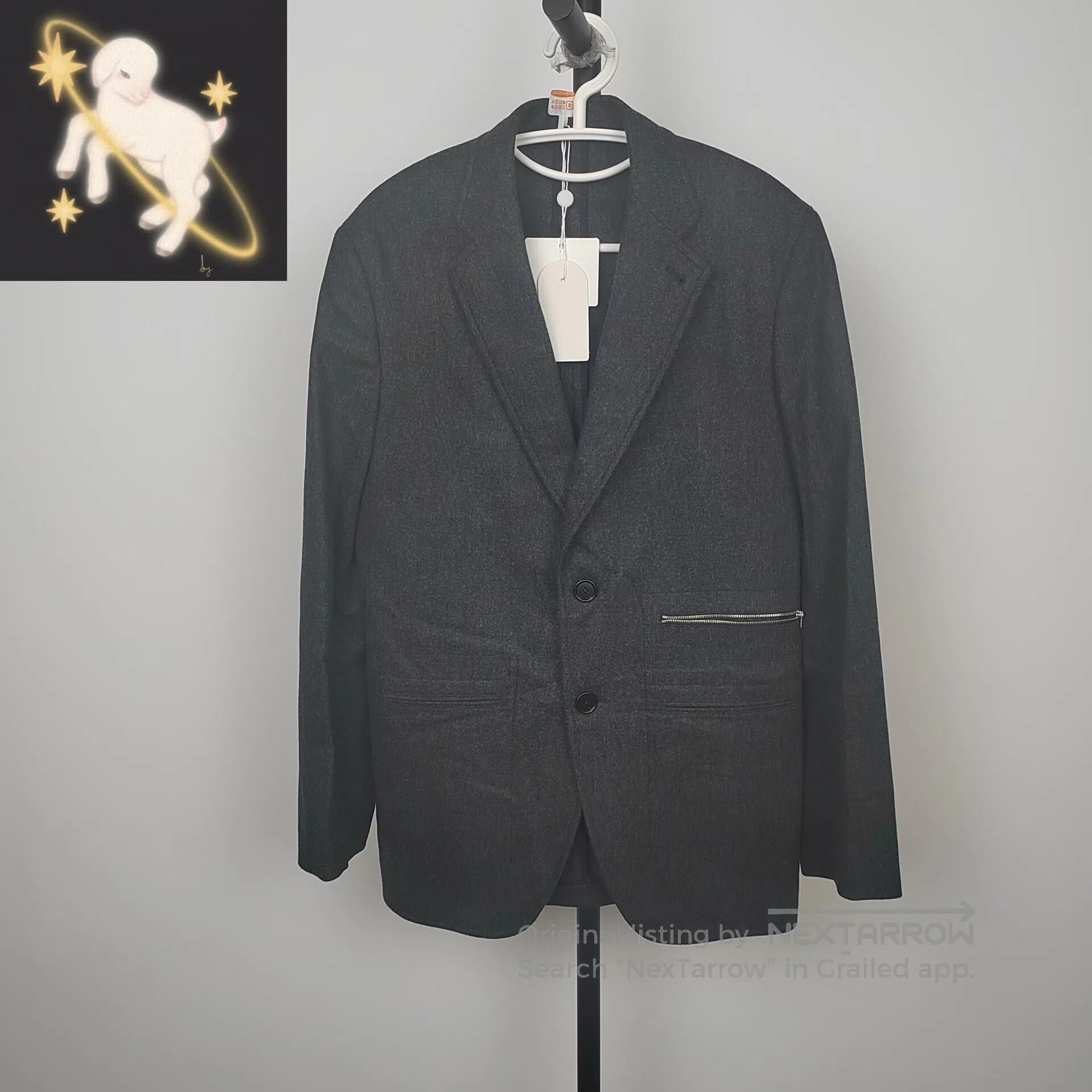 Hermes Hermes Black Zipper Pocket Casual Blazer Jacket| Size US S / EU 44-46 / 1 - 1 Thumbnail