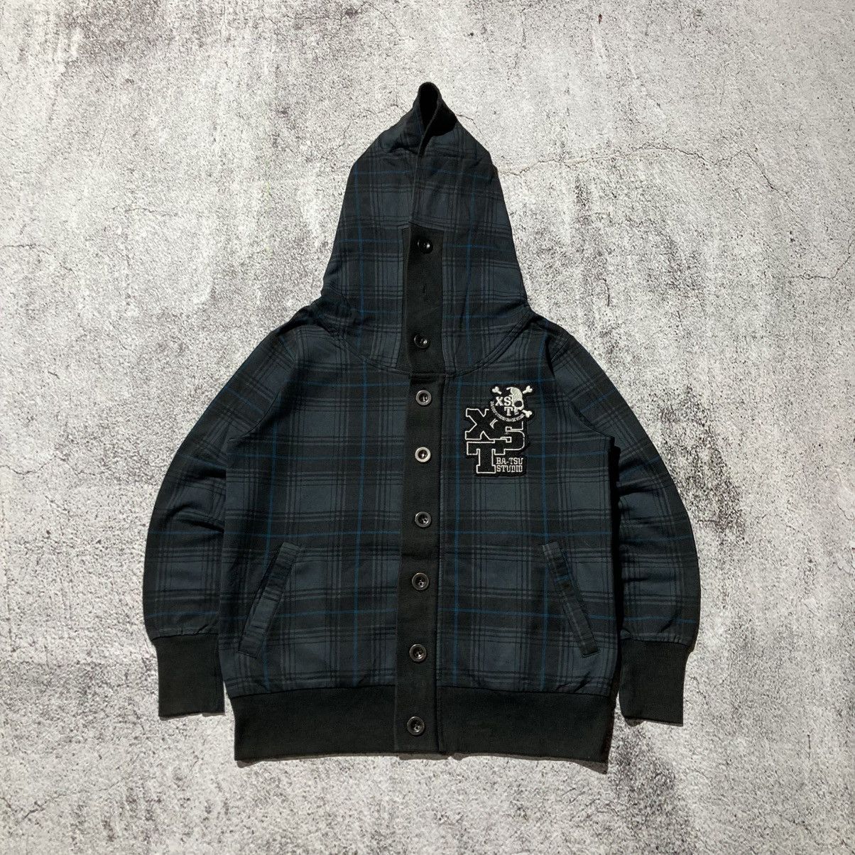 Japanese Brand 2000s Ba-Tsu Studio Skull Logo Punk Button Hoodie Sly Style Size US M / EU 48-50 / 2 - 1 Thumbnail
