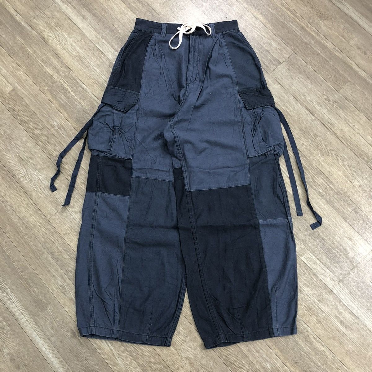 Japanese Brand 2000s Niko And Patchwork Lgb Goa Bondage Cargo Baggy Pants Size US 26 / EU 42 - 1 Thumbnail