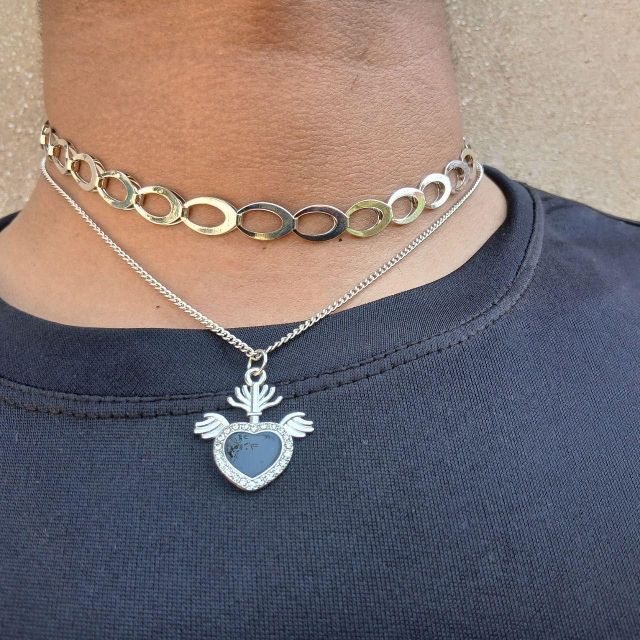 Other Double Layered heart Pendant Necklace Size ONE SIZE - 1 Thumbnail