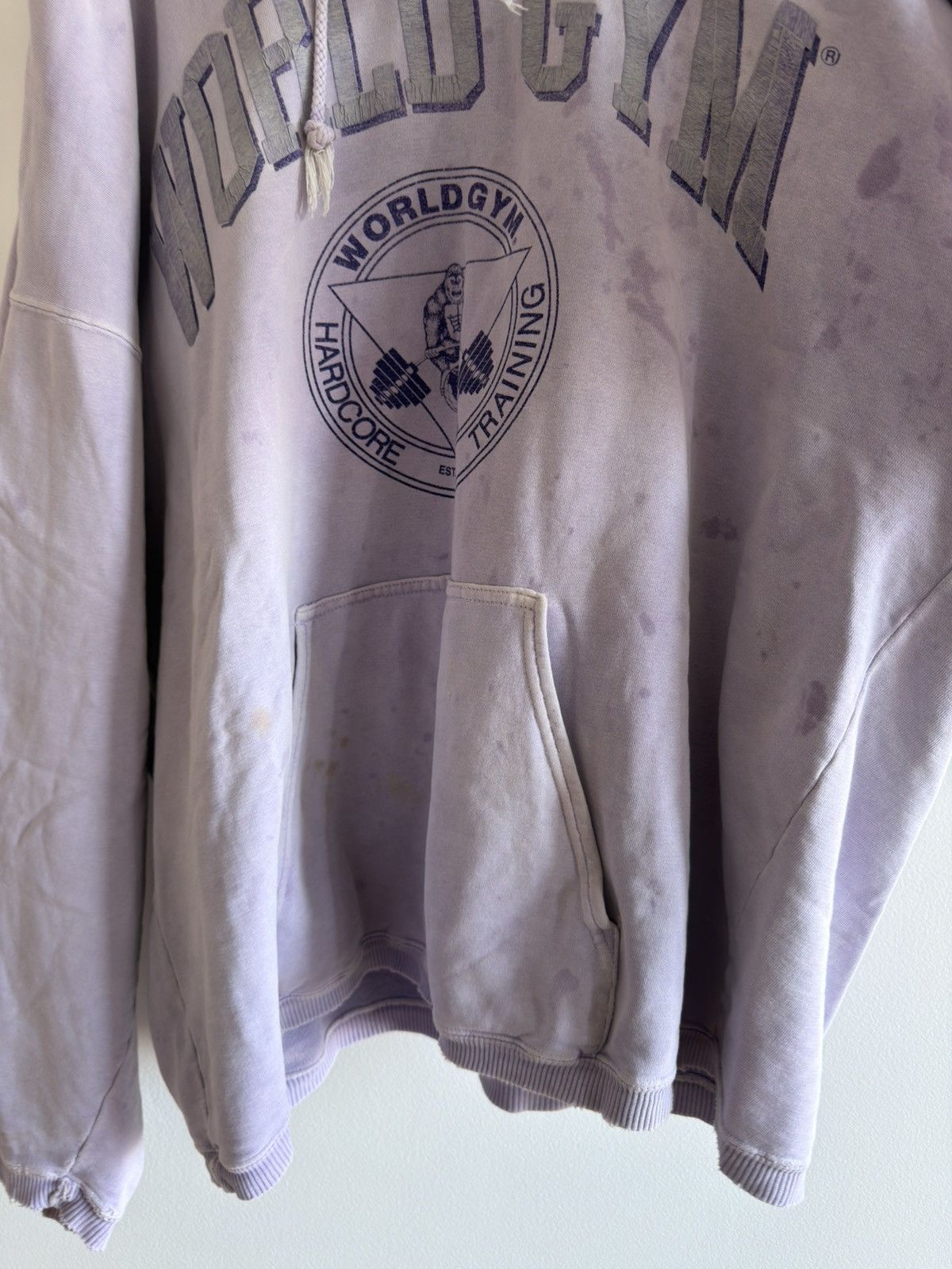 Vintage *RARE* VINTAGE WORLD GYM GORILLA ARNOLD FADED BOXY HOODIE Size US XL / EU 56 / 4 - 12 Thumbnail