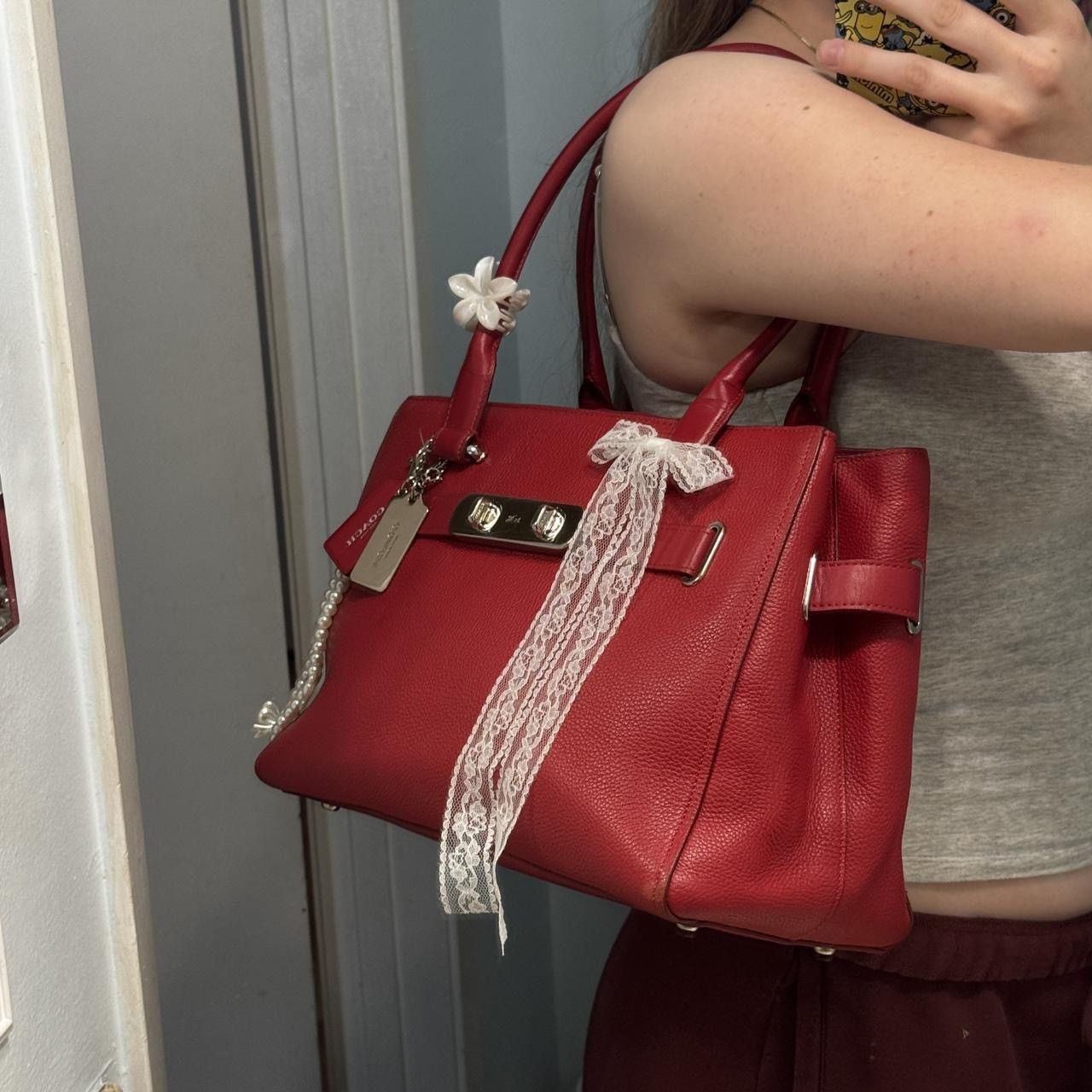 Coach Red Coach Swagger Carryall Size ONE SIZE - 8 Thumbnail