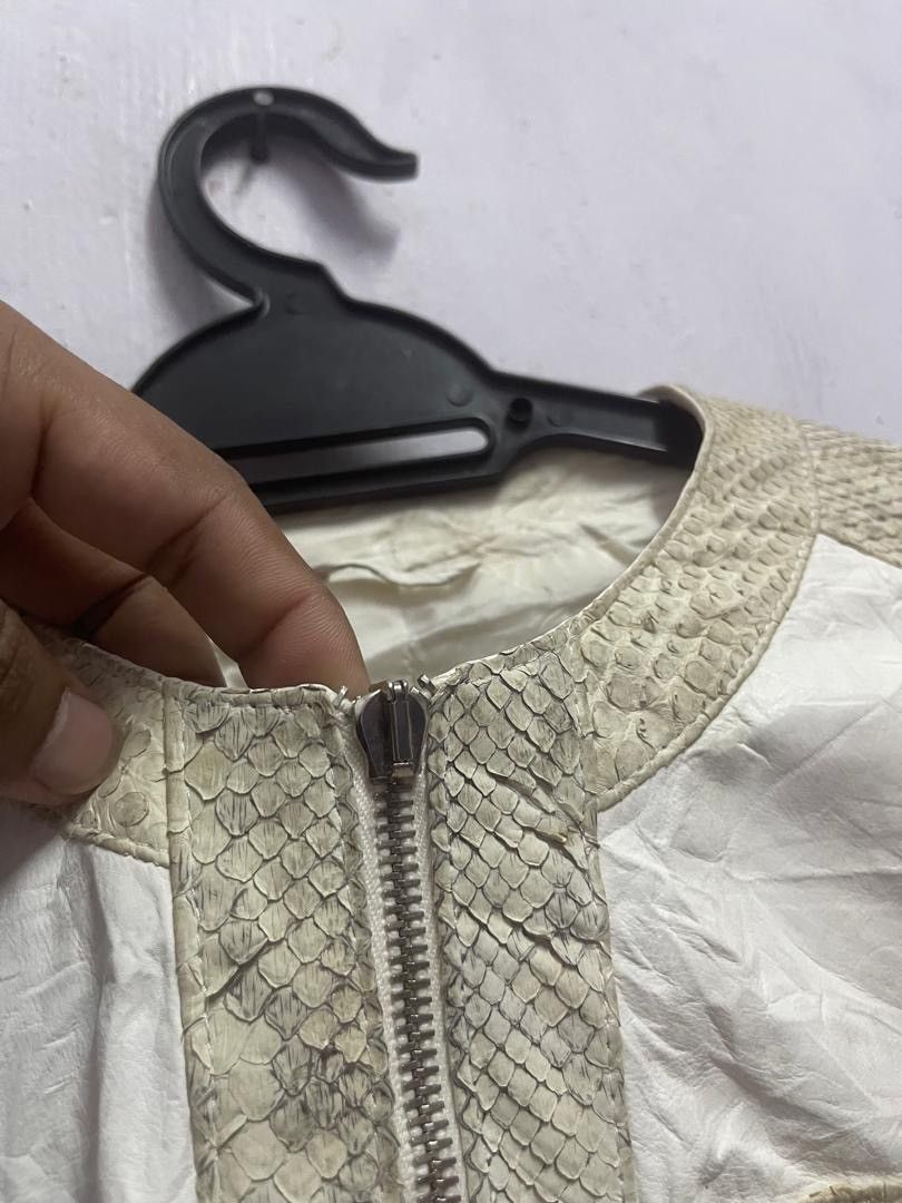 Le Grande Bleu (L.G.B.) LGB STYLE GUERRIERO SNAKE LEATHER TRIM BONDAGE BUCKLE JACKET Size S / US 4 / IT 40 - 11 Thumbnail