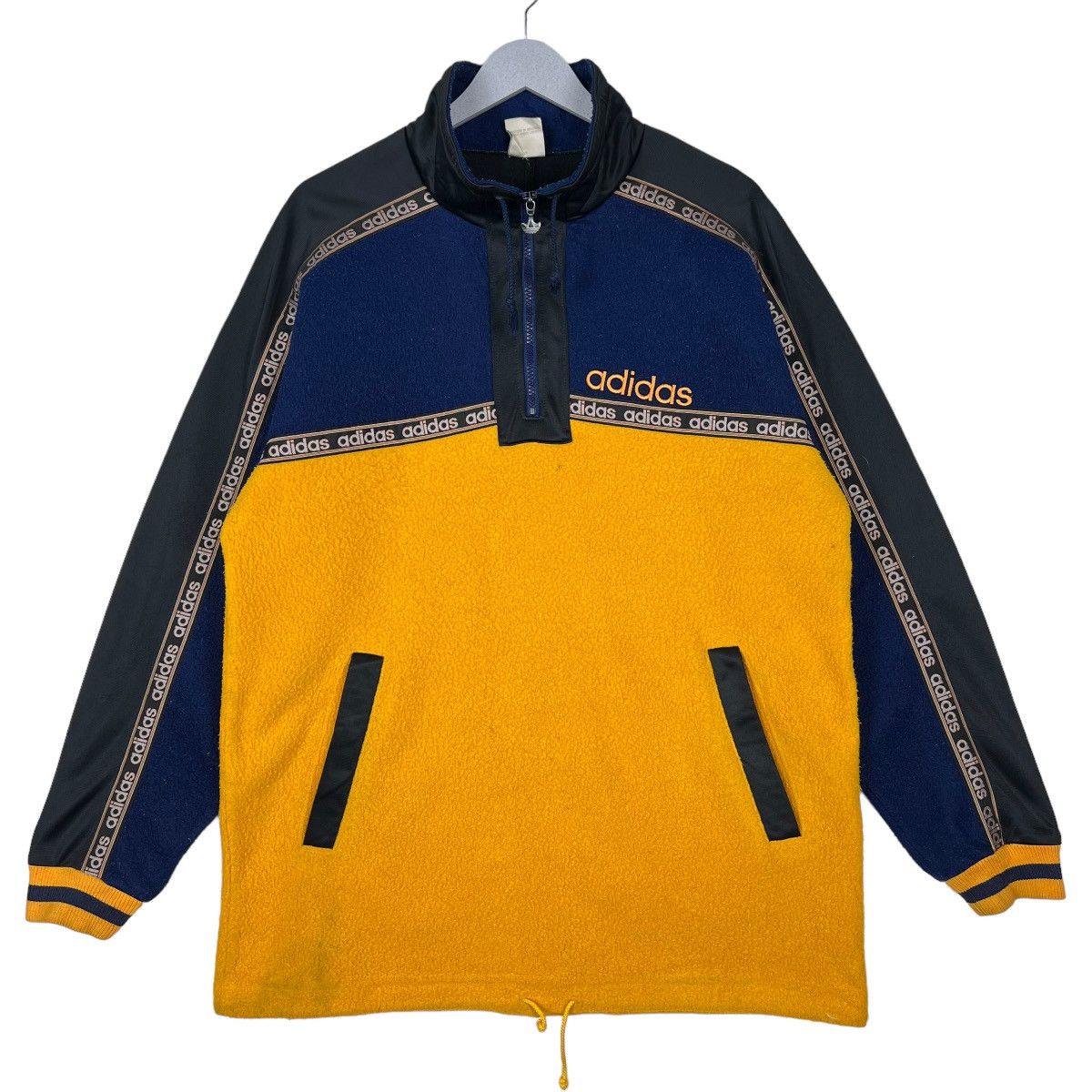 Adidas 🔥 VINTAGE ADIDAS HYBRID FLEECE ANORAK JACKET Size US L / EU 52-54 / 3 - 1 Thumbnail