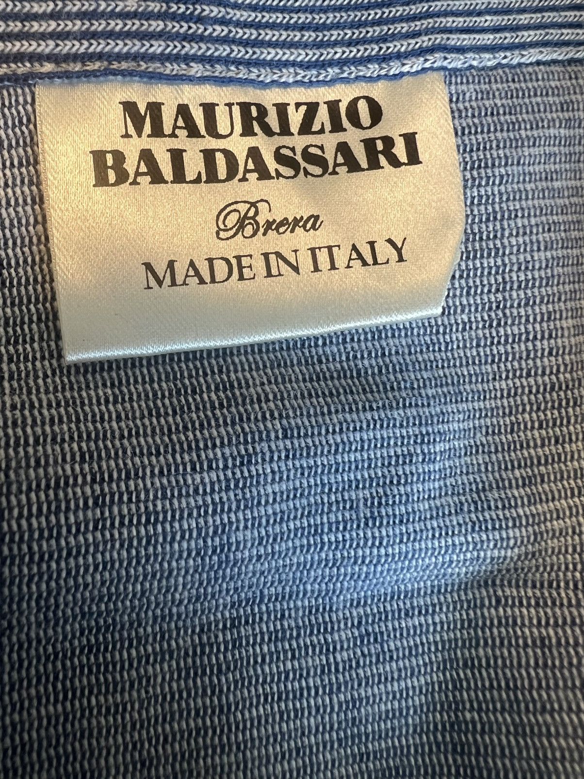 Maurizio Baldassari Maurizio Baldassari Brera Textured Micro‑Stripe Shirt – XL Size US XL / EU 56 / 4 - 2 Thumbnail