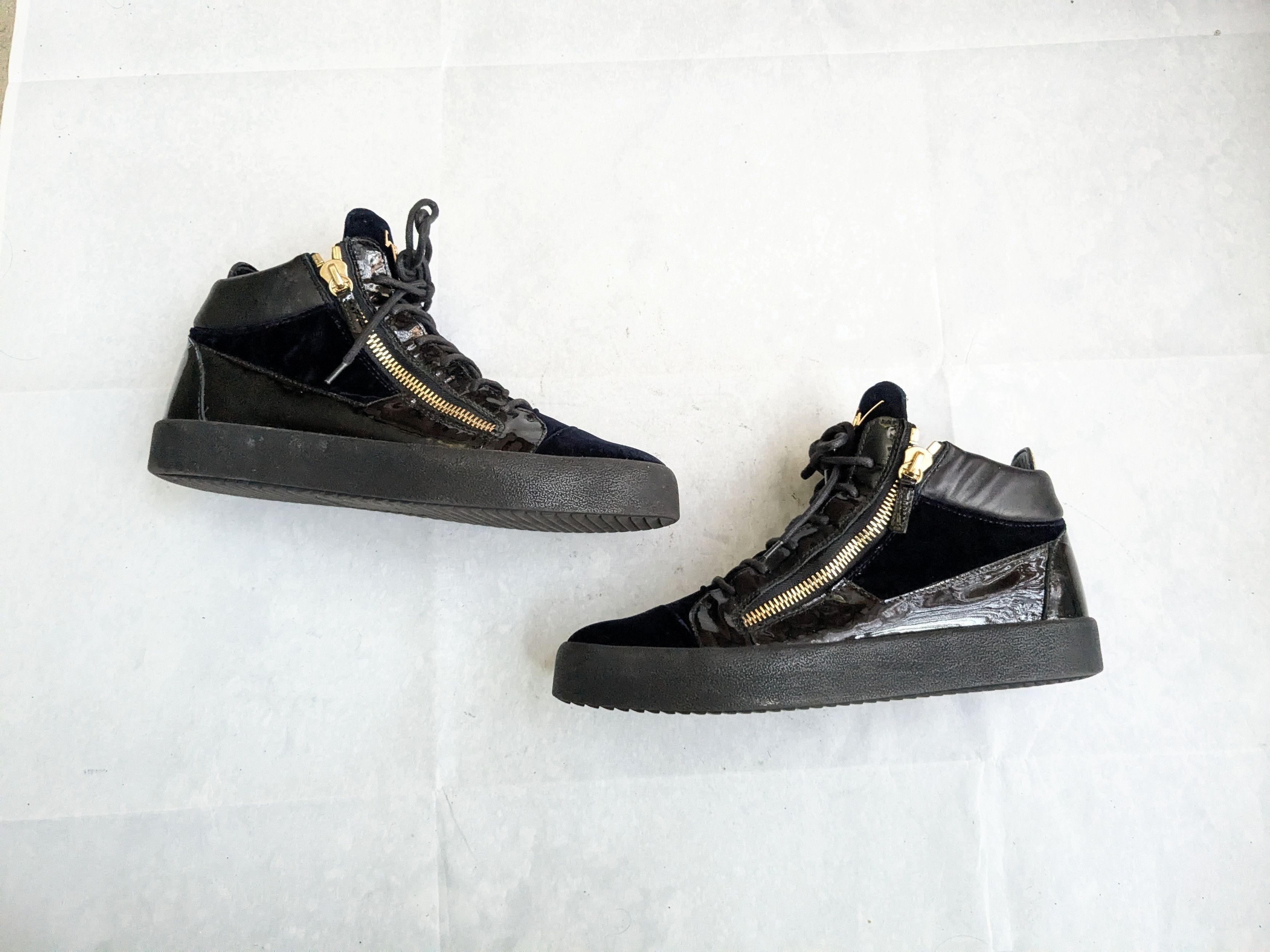 Giuseppe Zanotti High Tops Navy Blue 11 44 Black Gold